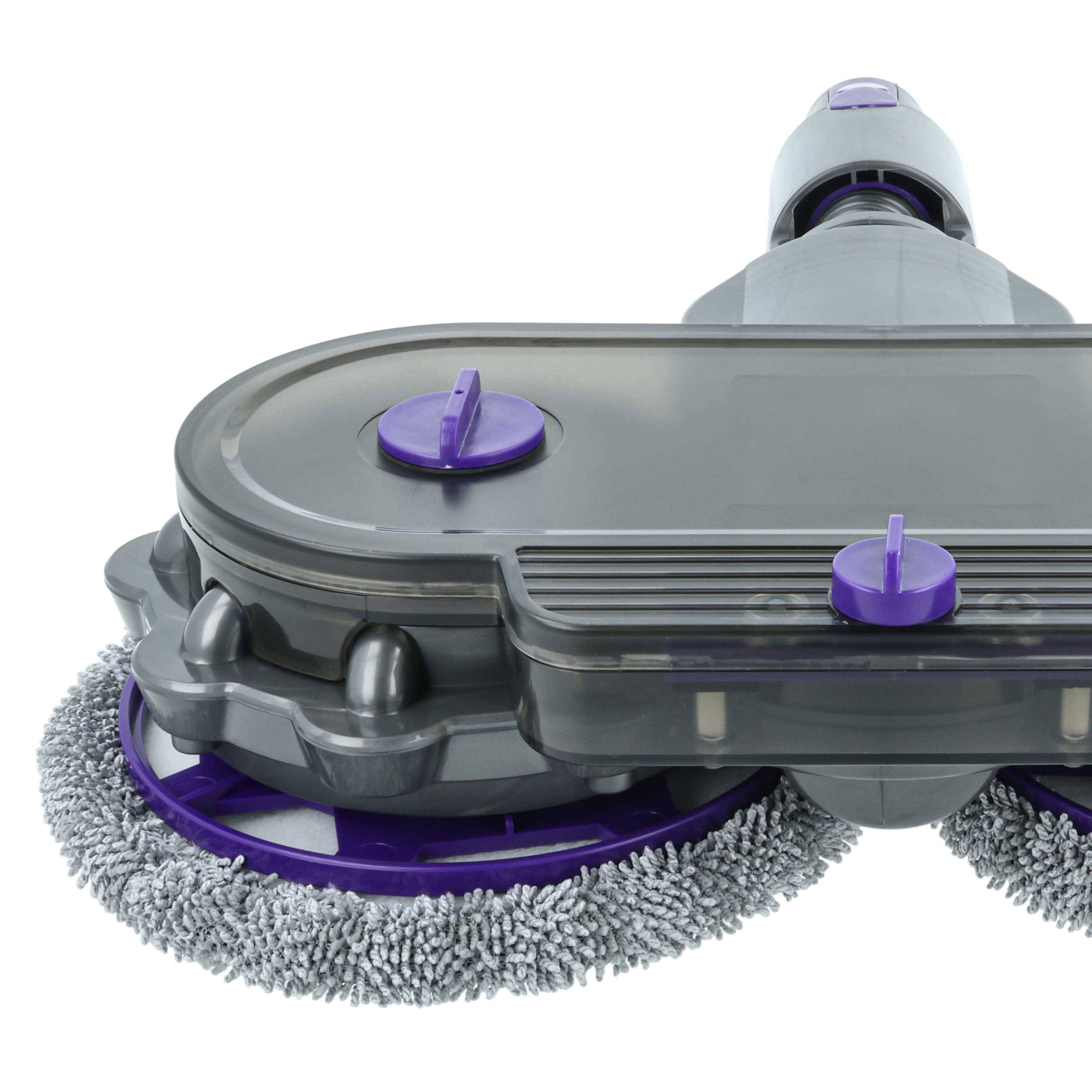 vhbw Elektrischer Wischmopp-Aufsatz kompatibel mit Dyson V7, V15s, V15 Detect Complete Staubsaugern - inkl. Wassertank + 2 Wischpads