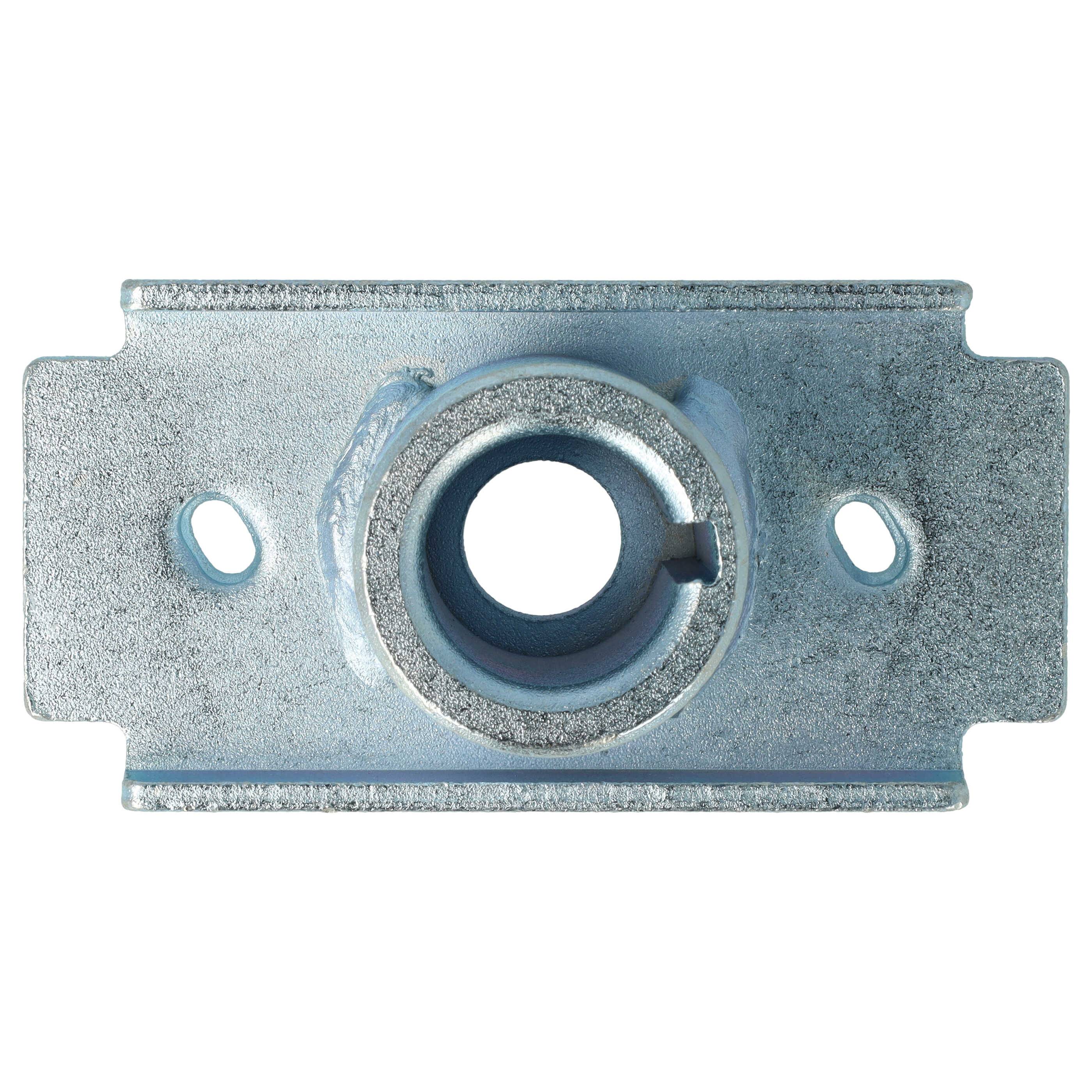 vhbw Messerhalter kompatibel mit Daye DYM1669-4, DYM1768-84 Rasenmäher - 10 x 5 x 3,6 cm, Silber
