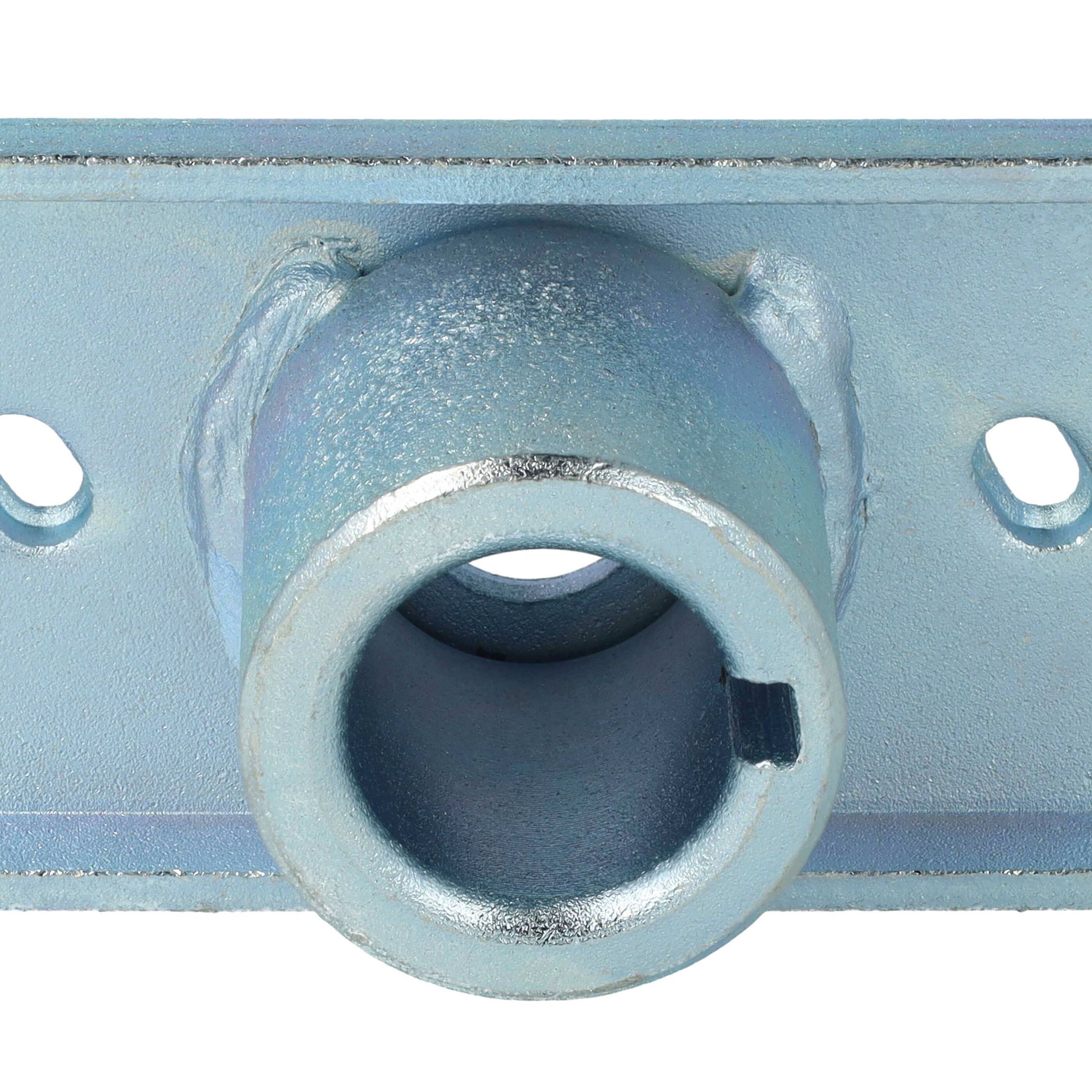 vhbw Messerhalter kompatibel mit Daye DYM1669-4, DYM1768-84 Rasenmäher - 10 x 5 x 3,6 cm, Silber