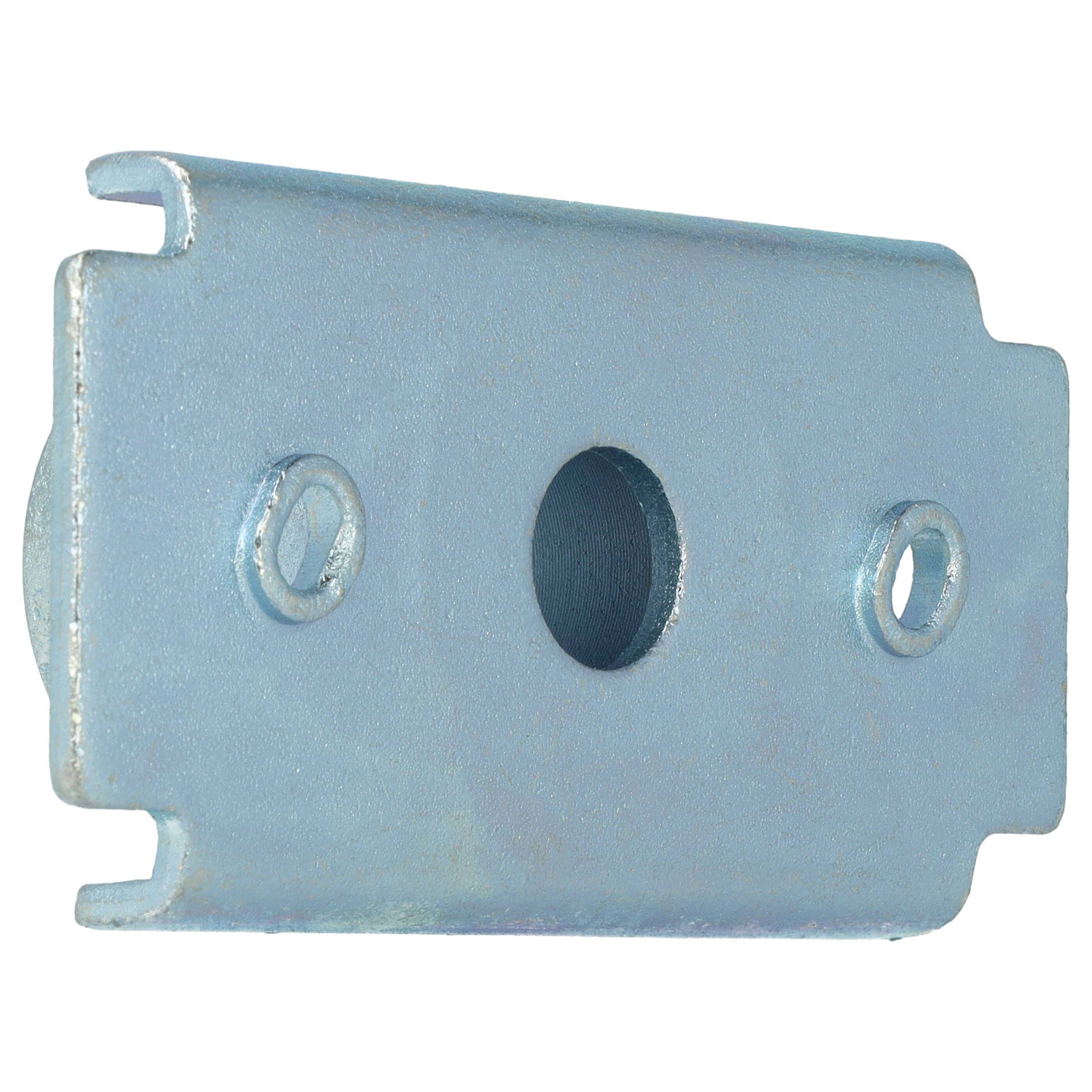 vhbw Messerhalter kompatibel mit Hecht Rasenmäher - 10 x 5 x 3,6 cm Silber