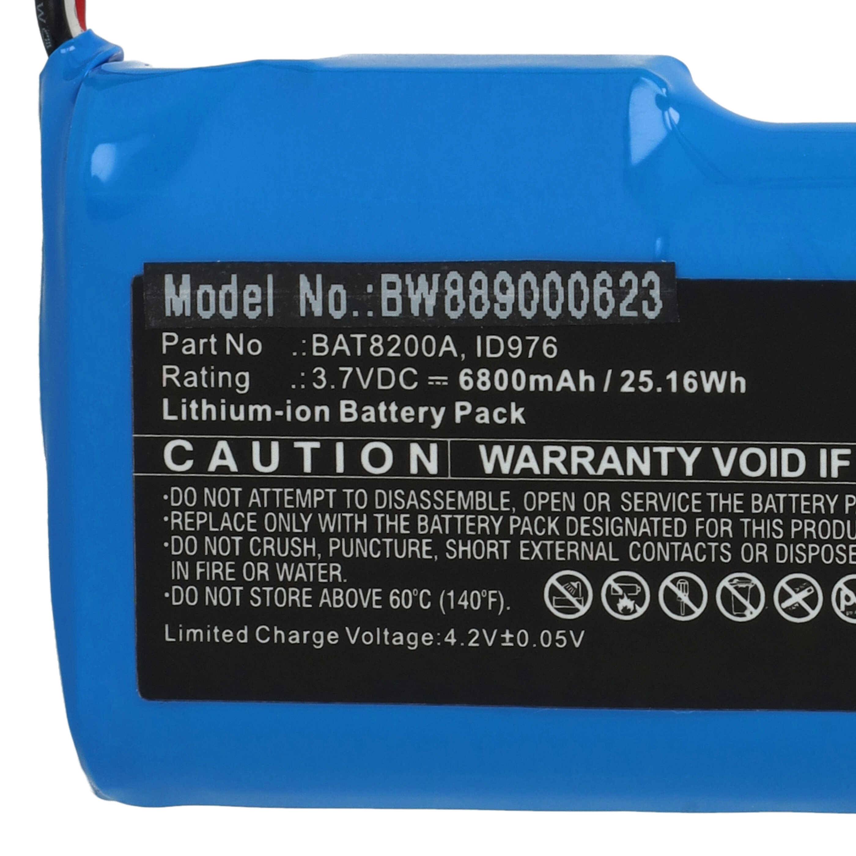 Lithium-Ionen-Batteriepack mit der Bezeichnung „Modellnummer BW889000623