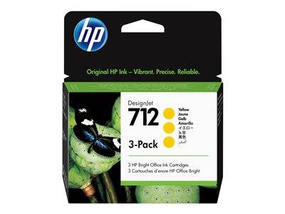 HP 712 3-Pack 29-ml Yellow DesignJet Ink Drucken, Scannen & Verbrauchsmaterial Verbrauchsmaterialien