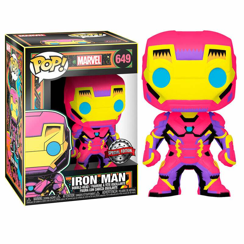 Actionfiguren Funko POP! MARVEL BLACK LIGHT IRONMAN