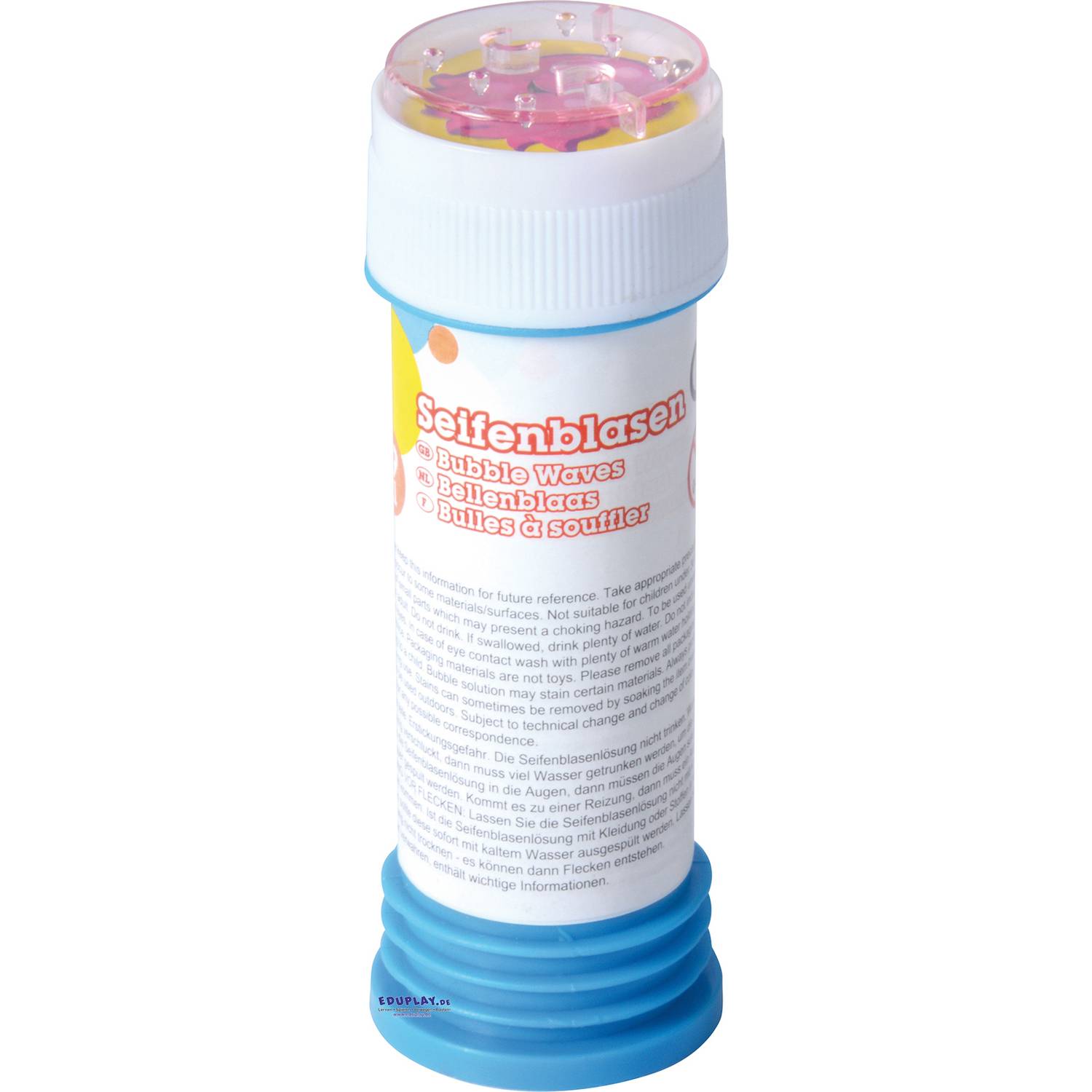 EDUPLAY 130291 Seifenblasen Mitgebsel mit Geduldsspiel im Schraubverschluss, je 59 ml (24er Pack)