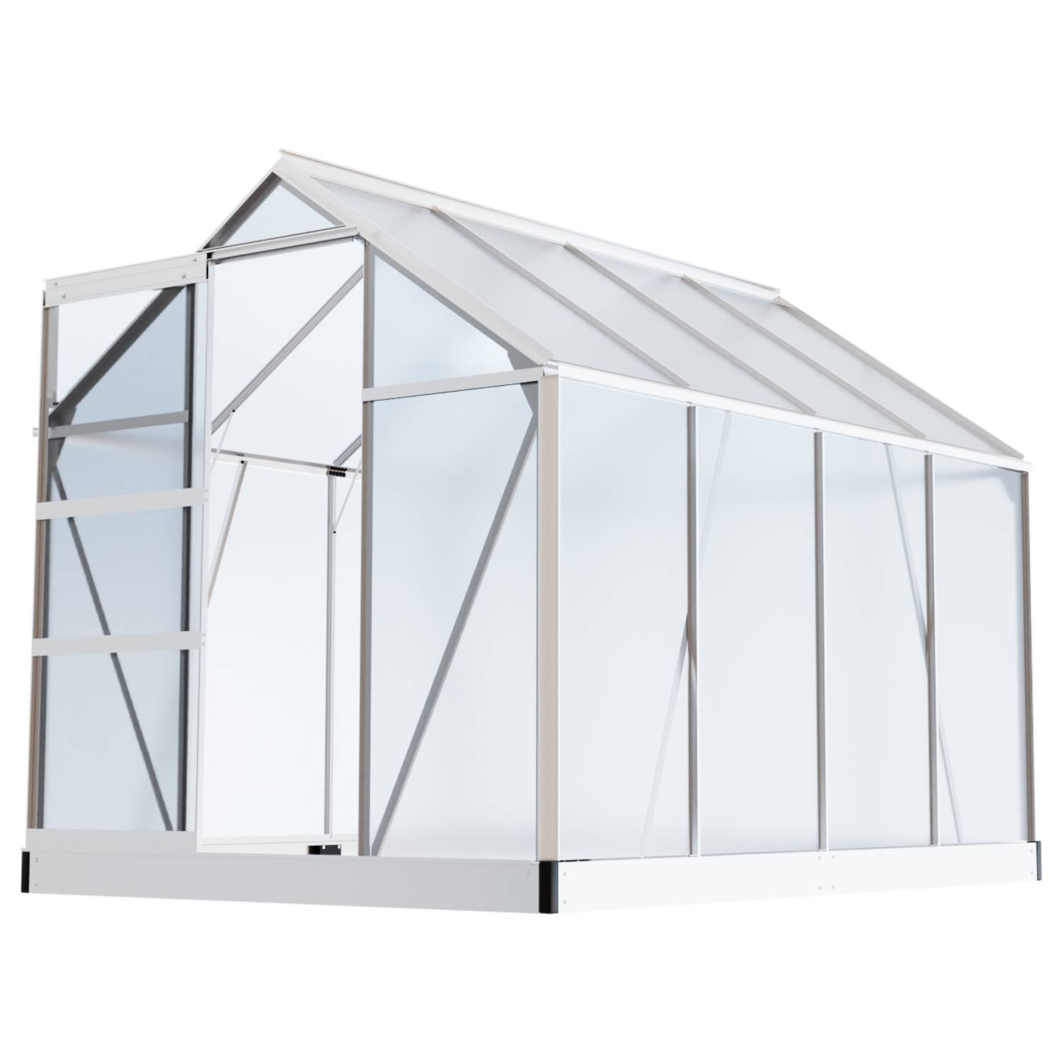 GARMIO® Gewächshaus NEAPEL Aluminium 4mm 250x190cm