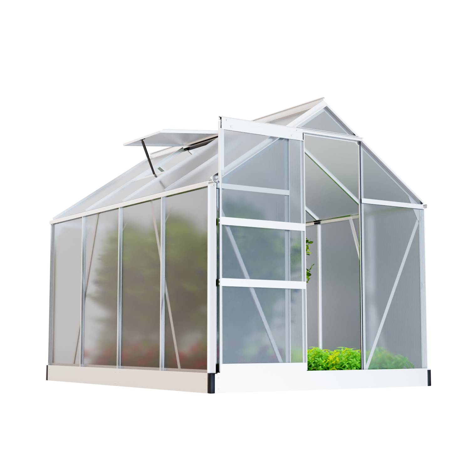 GARMIO® Gewächshaus NEAPEL Aluminium 4mm 250x190cm