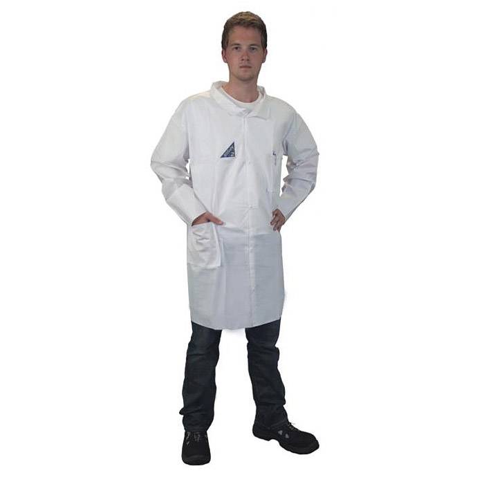 Schutzkittel - PSA Kat I - antistatisch - Druckknöpfe - Preis per VE 50 Stk. - Größe XXL