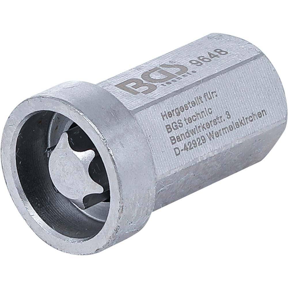 Spezial-Einsatz für ATF Einfüllstopfen - T-Profil (für Torx) T55 - Außensechskant-Antrieb - SW 17 mm - für MINI