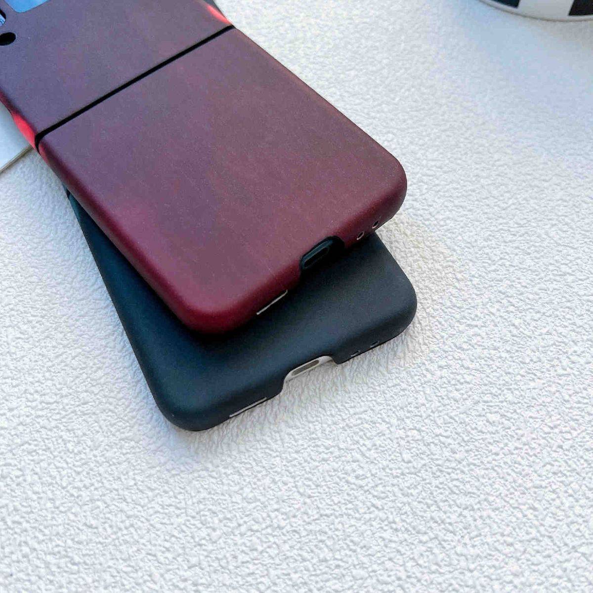 Für Samsung Galaxy Z Flip4 wärmeempfindliche Silikon-Schutzhülle (braun) Schutz Cover Handy Tasche