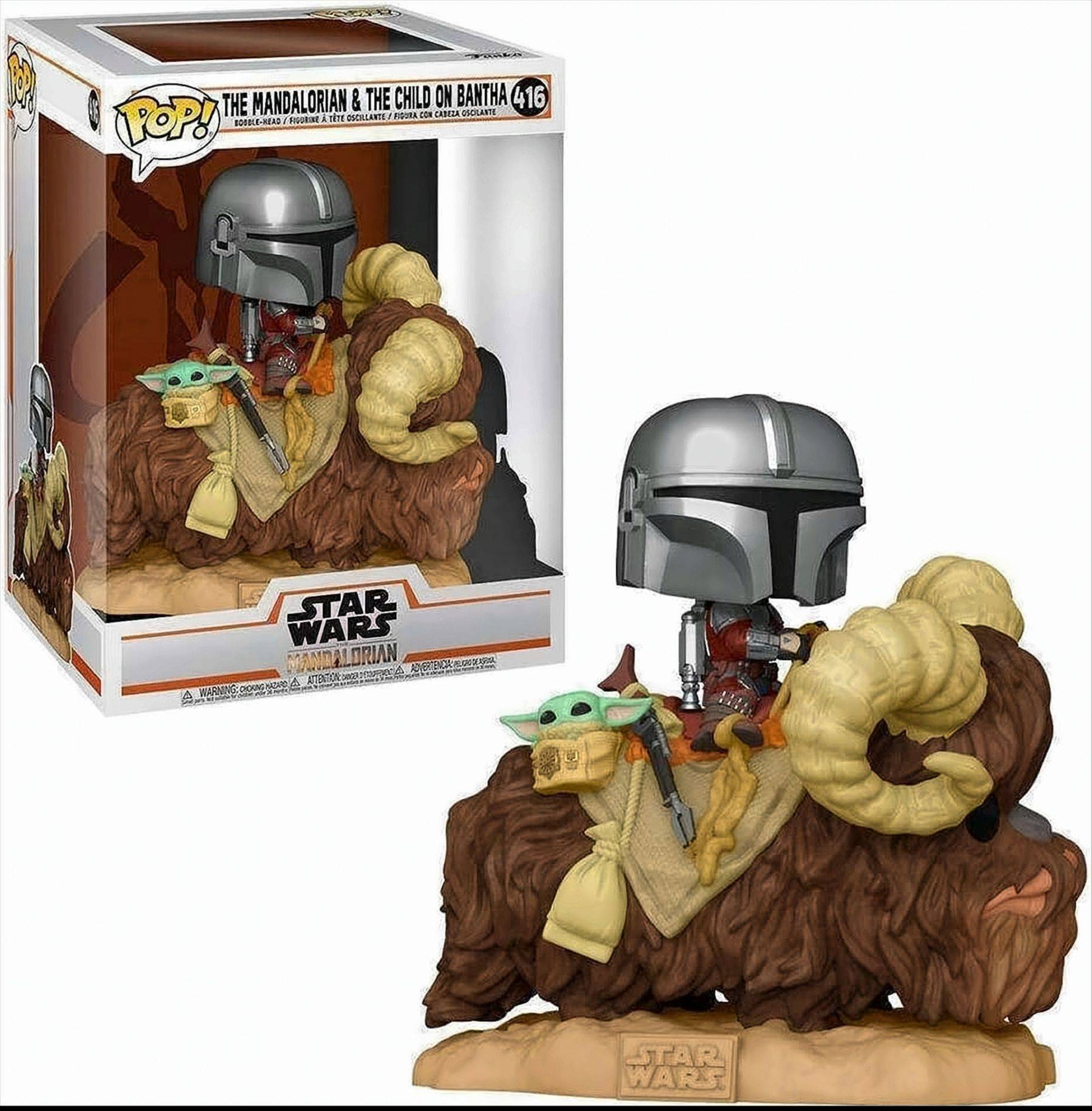 POP - Star Wars - Mandalorian & Child on Bantha Neu & OVP