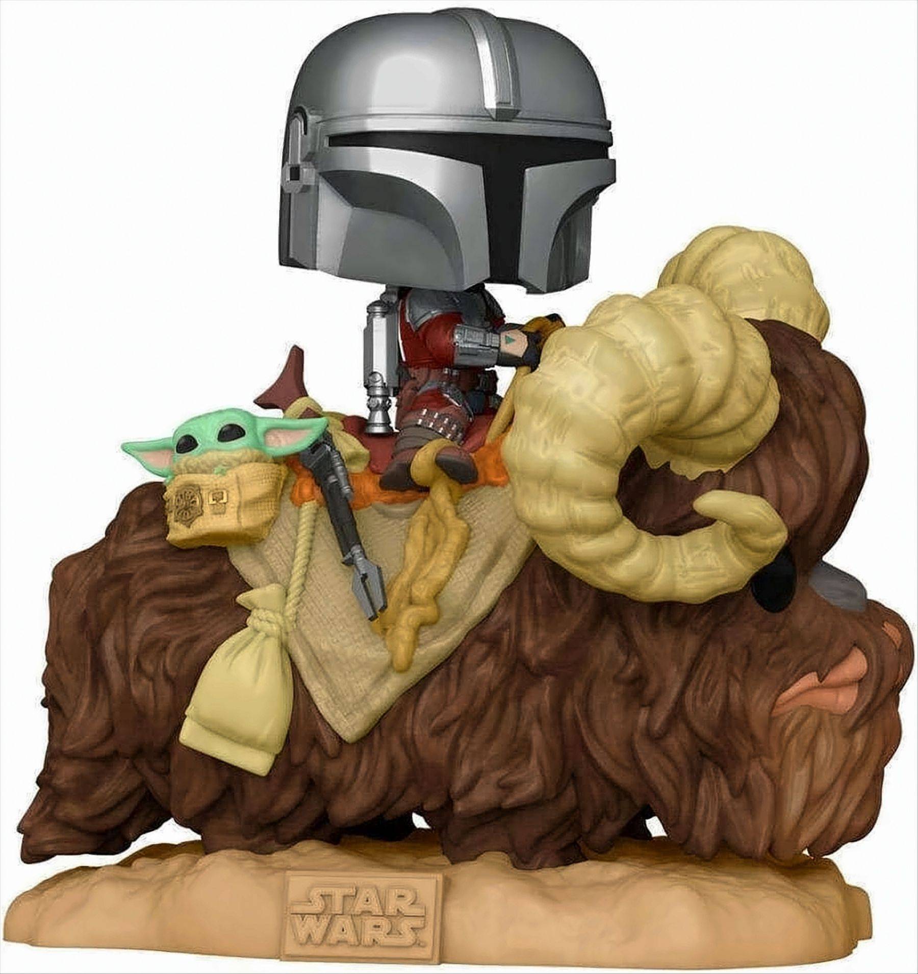 POP - Star Wars - Mandalorian & Child on Bantha Neu & OVP