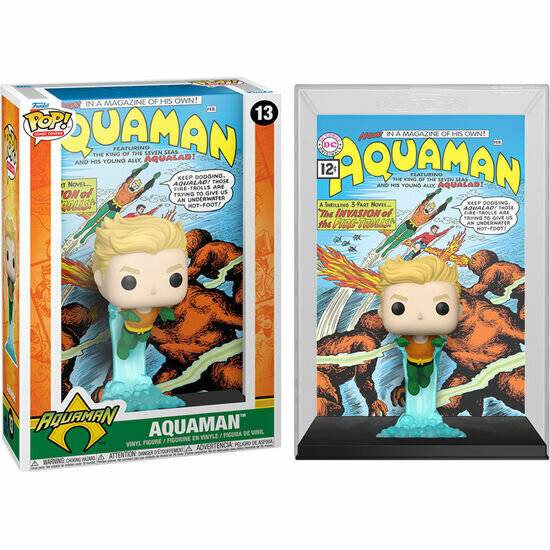 DC Comics POP! Comic Cover Vinyl Figur Aquaman 9 cm