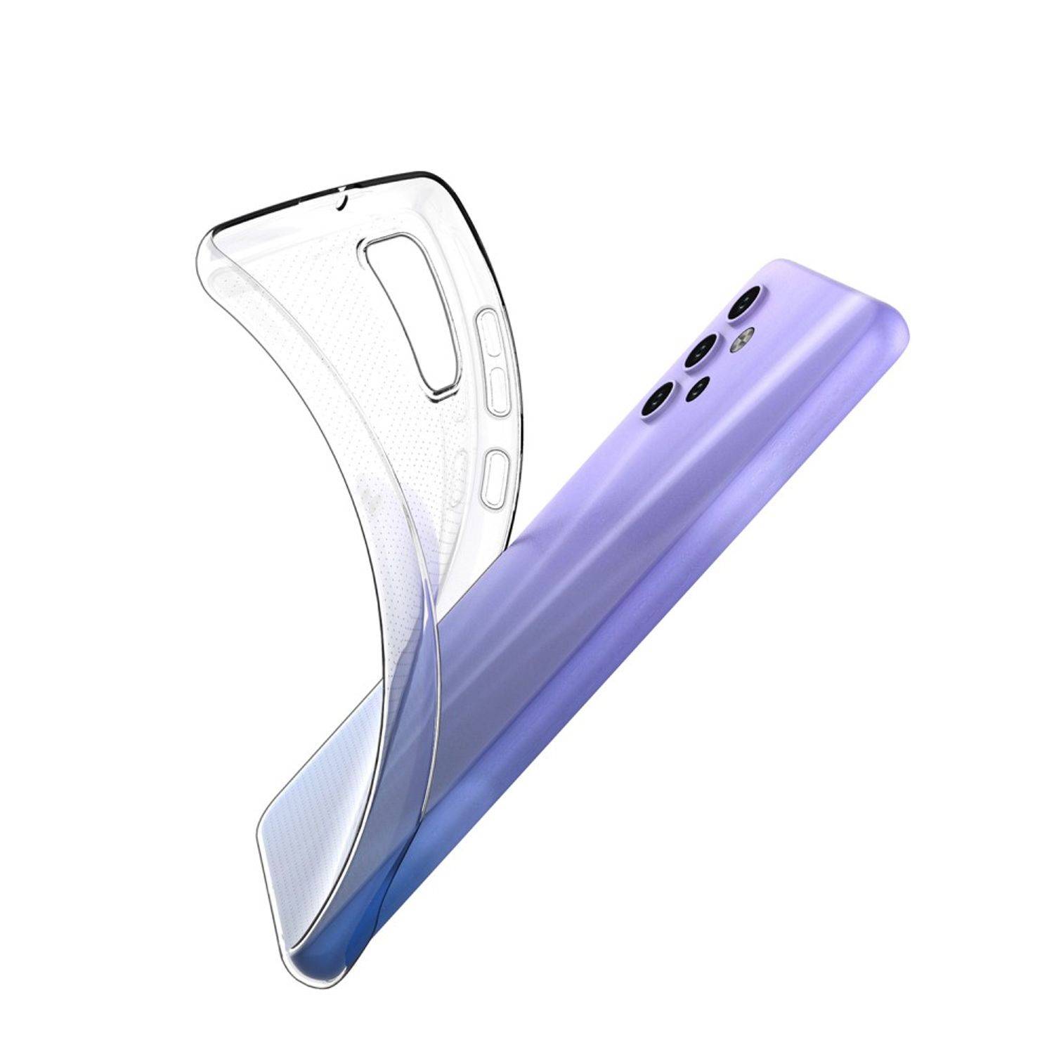 Hülle kompatibel mit Samsung Galaxy A32 5G Kunststoff Soft Handyhülle - Handy Case Transparent