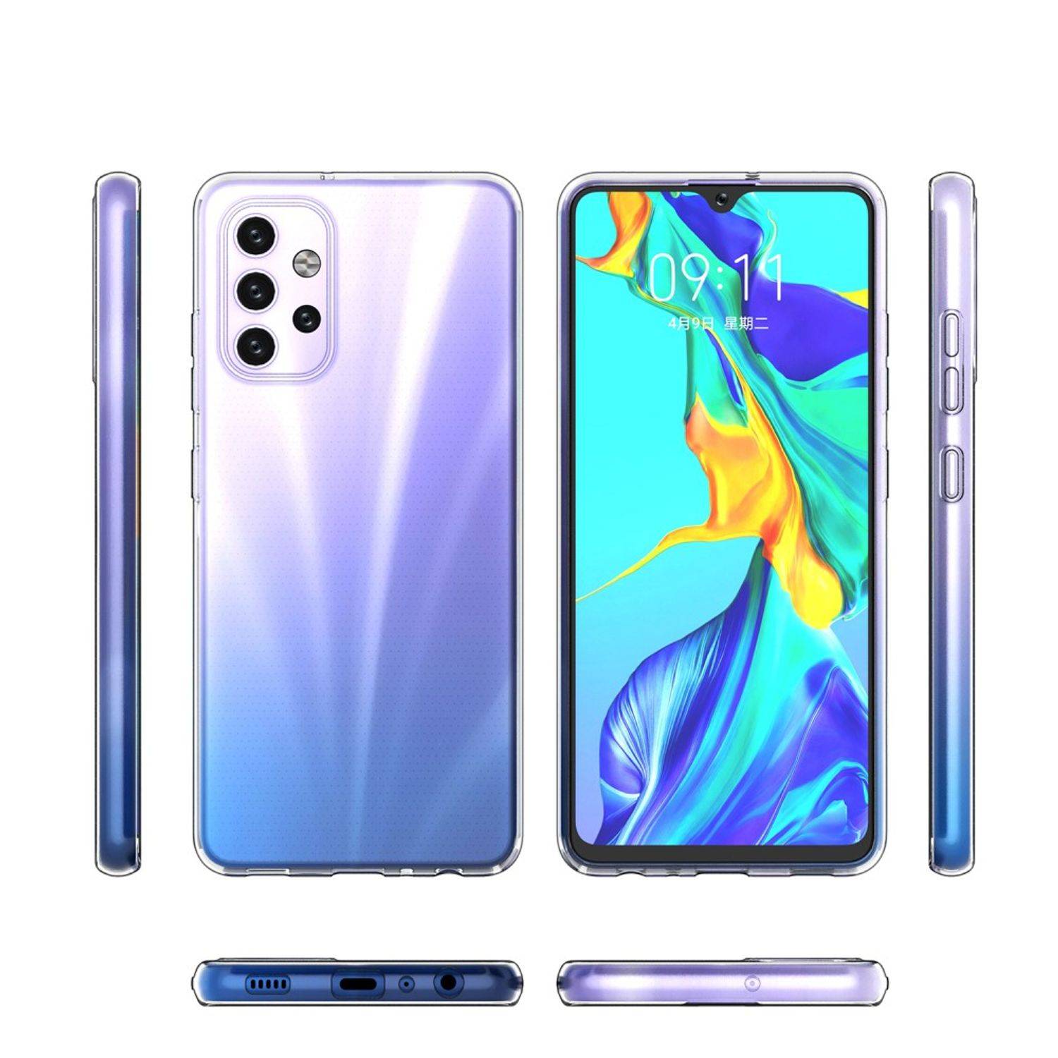 Hülle kompatibel mit Samsung Galaxy A32 5G Kunststoff Soft Handyhülle - Handy Case Transparent
