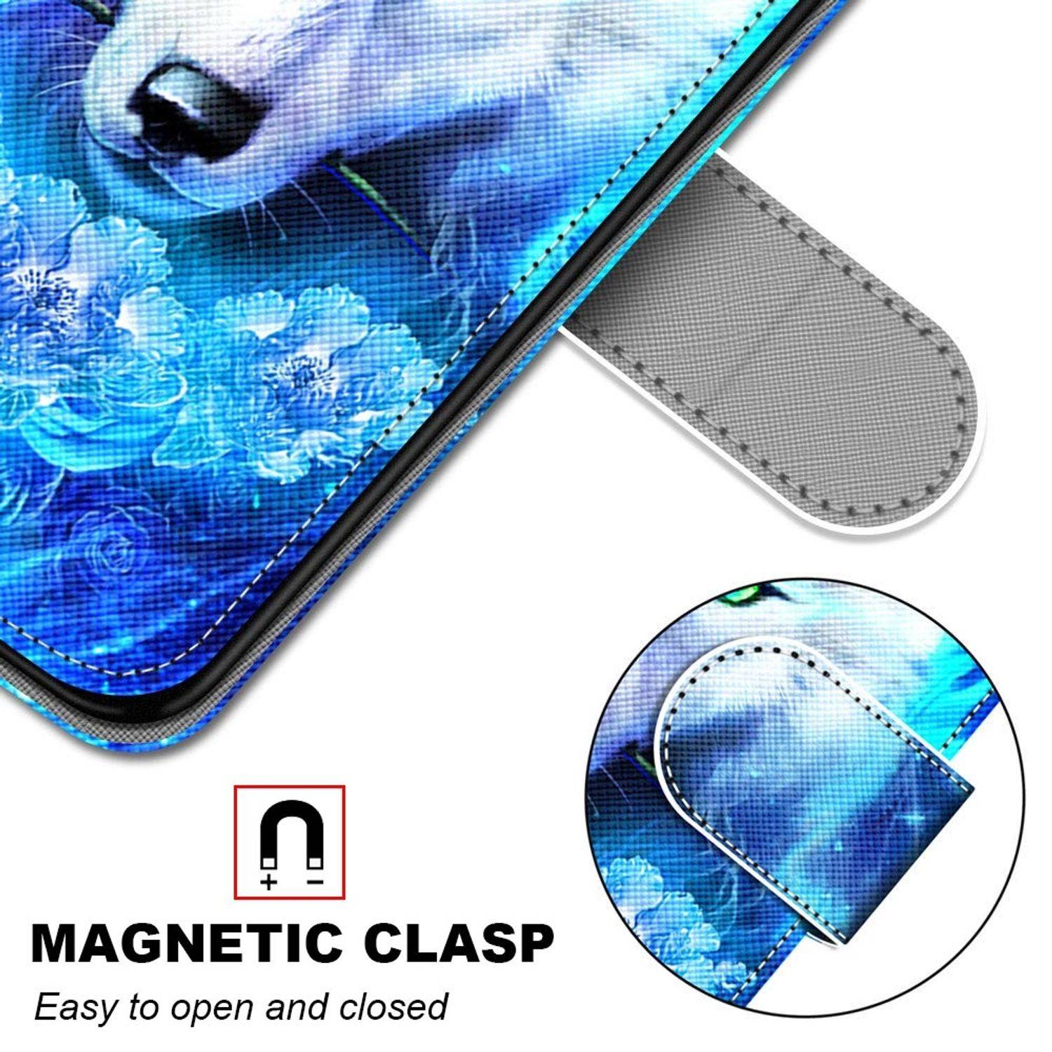 Hülle kompatibel mit Samsung Galaxy S22 5G Kunstleder Handyhülle - Handy Case Dick Rose Wolf