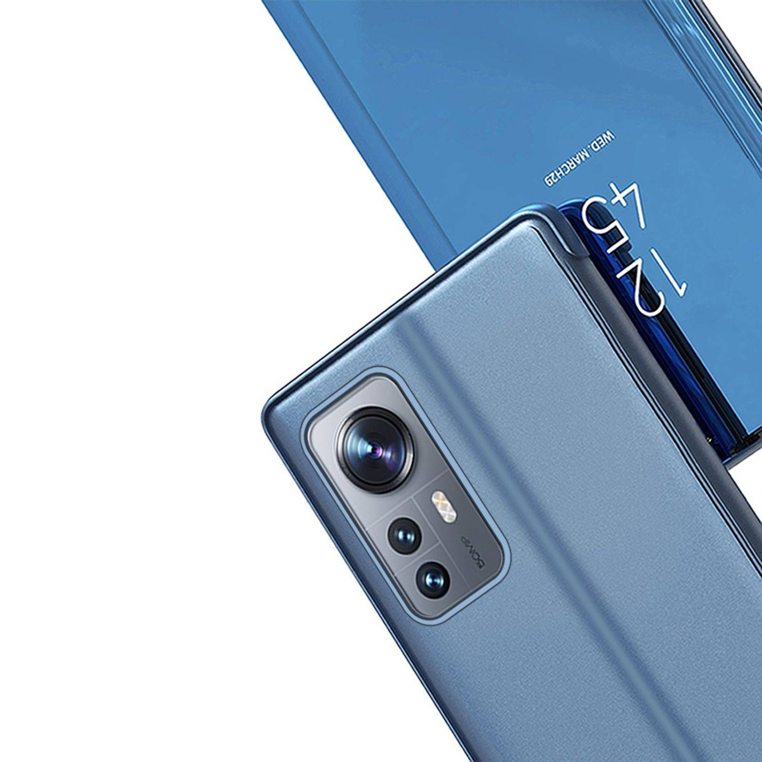 Hülle kompatibel mit Xiaomi 12 / 12X Kunststoff Full Cover Handyhülle - Case Silber