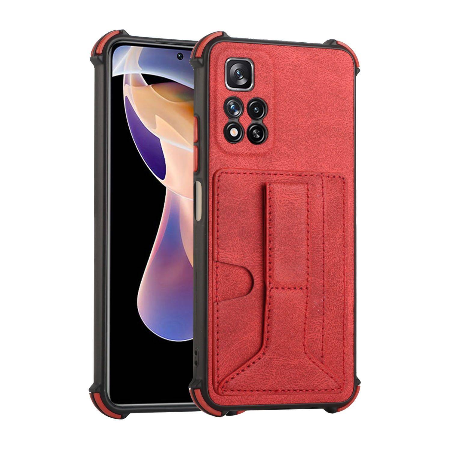 Hülle kompatibel mit Xiaomi Redmi Note 11 Pro / Note 11 Pro+ 5G Kunststoff Soft Handyhülle - Handy Case Rot