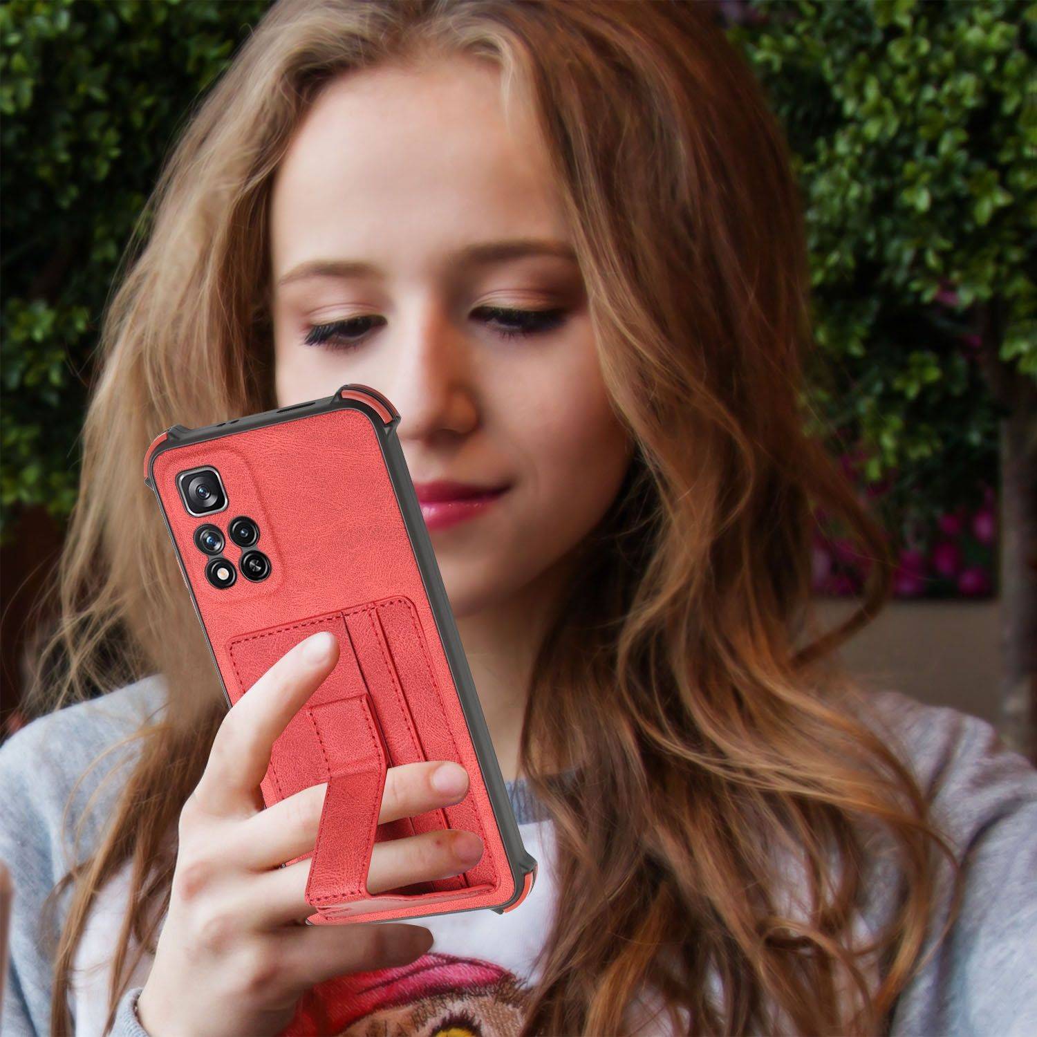 Hülle kompatibel mit Xiaomi Redmi Note 11 Pro / Note 11 Pro+ 5G Kunststoff Soft Handyhülle - Handy Case Rot