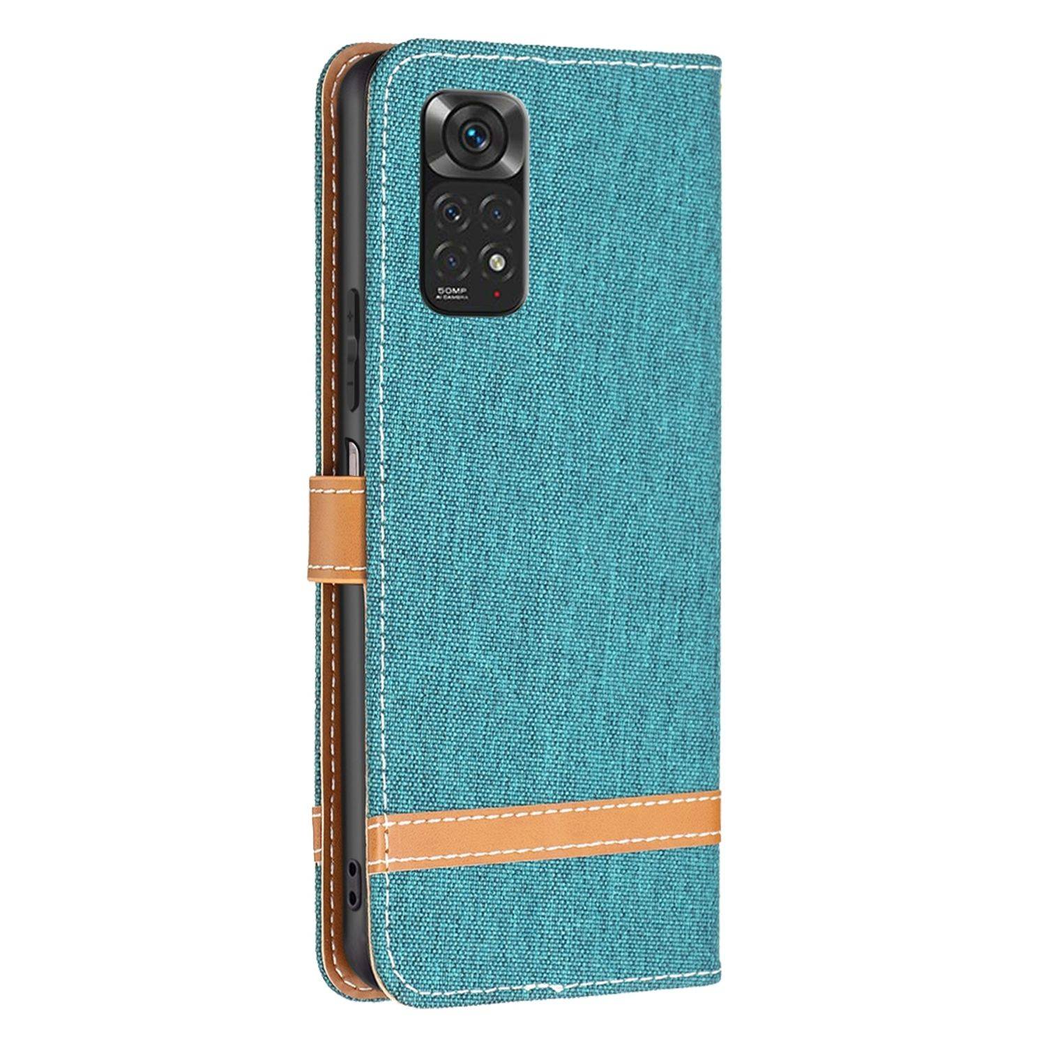 Hülle kompatibel mit Xiaomi Redmi Note 11 / Note 11S Global Kunstleder Handyhülle - Handy Case Grün