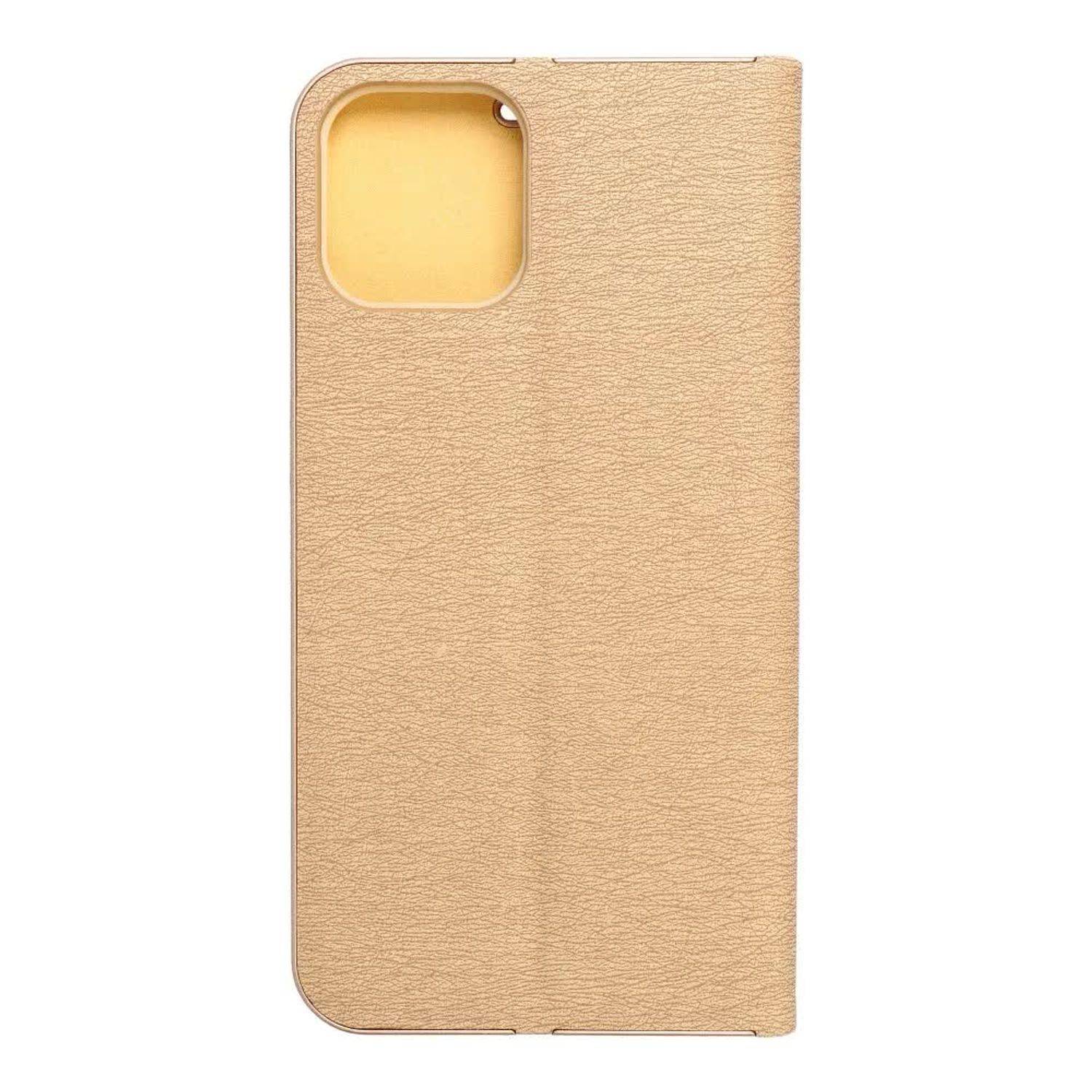 Hülle kompatibel mit Apple iPhone 12 / 12 Pro Kunstleder Handyhülle - Handy Case Gold