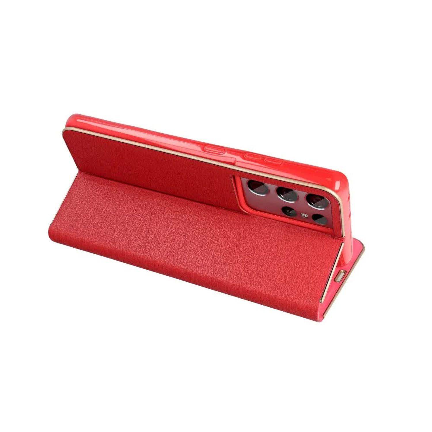 Hülle kompatibel mit Samsung Galaxy A32 5G Kunstleder Handyhülle - Handy Case Rot