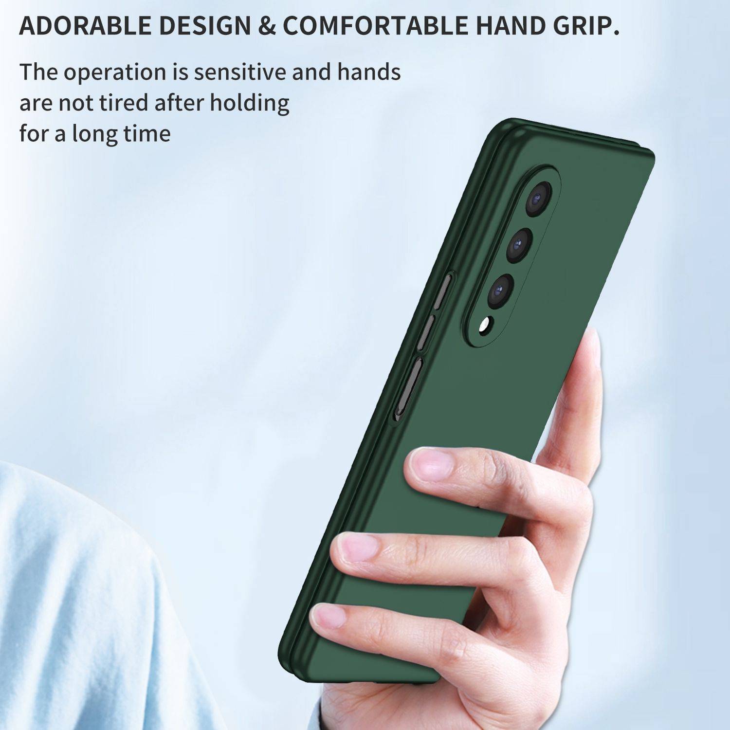 Hülle kompatibel mit Samsung Galaxy Z Fold4 5G Kunststoff Soft Handyhülle - Handy Case Dunkelgrün