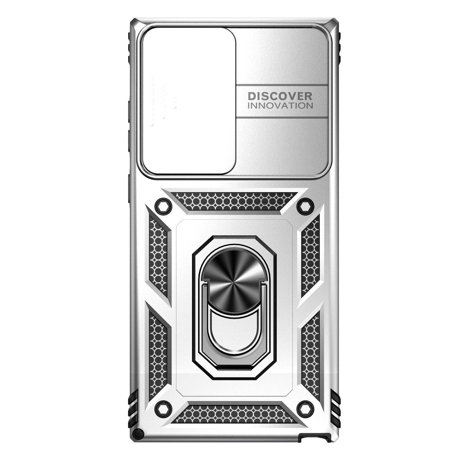 Hülle kompatibel mit Samsung Galaxy S23 Ultra Kunststoff Soft Handyhülle - Handy Case Silber