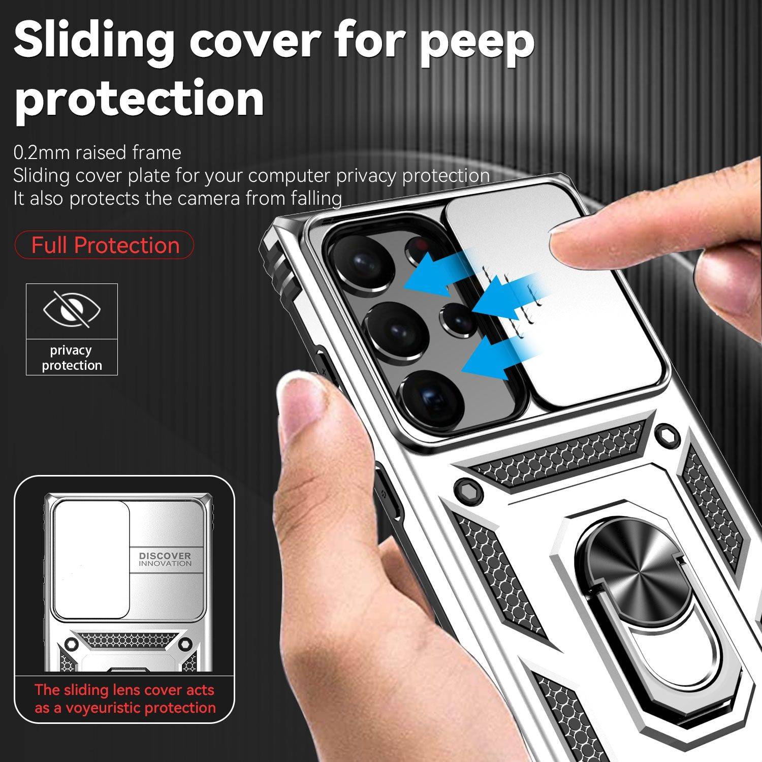 Hülle kompatibel mit Samsung Galaxy S23 Ultra Kunststoff Soft Handyhülle - Handy Case Silber