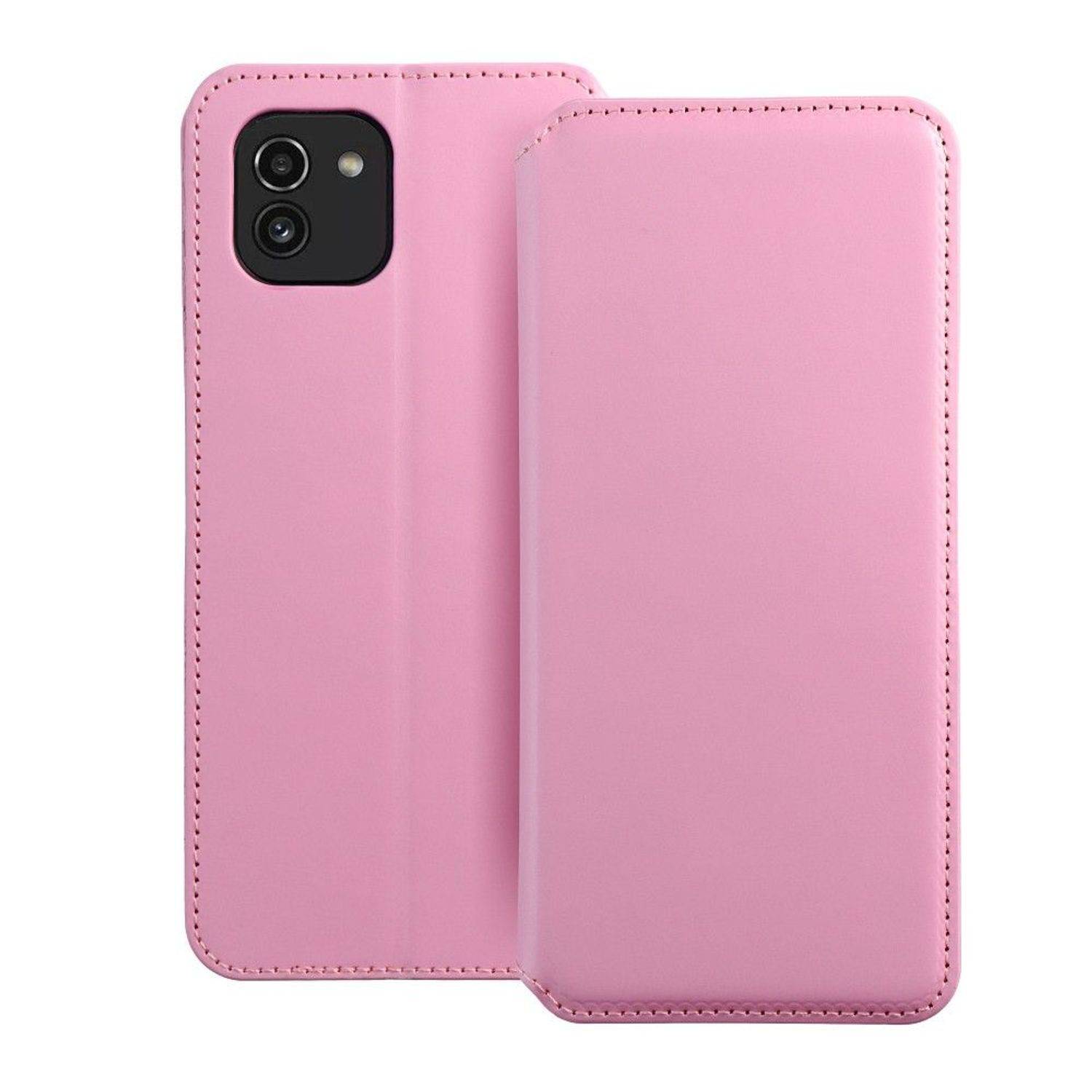 Hülle kompatibel mit Samsung Galaxy A03 Kunstleder Handyhülle - Handy Case Rosa
