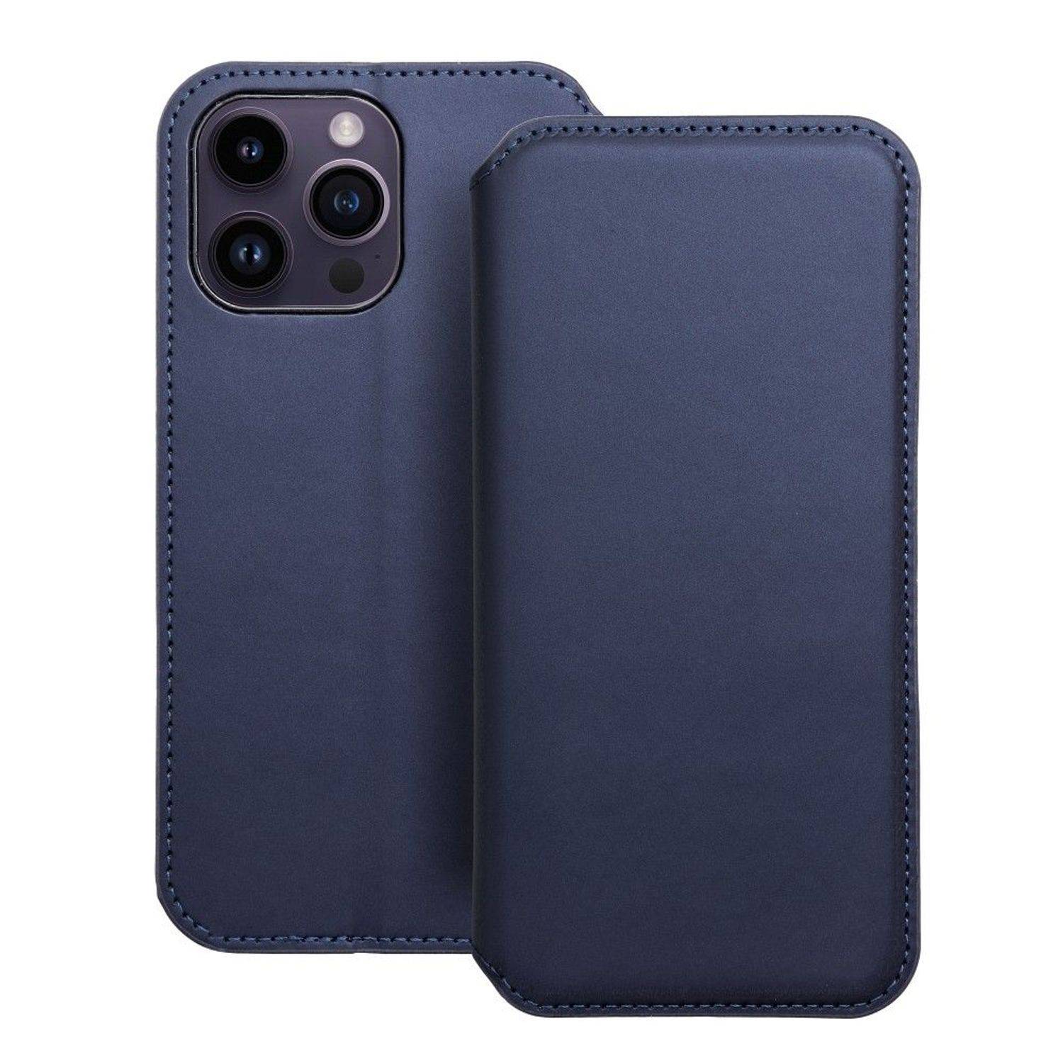 Hülle kompatibel mit Samsung Galaxy S23 Ultra Kunstleder Handyhülle - Handy Case Navy Blau