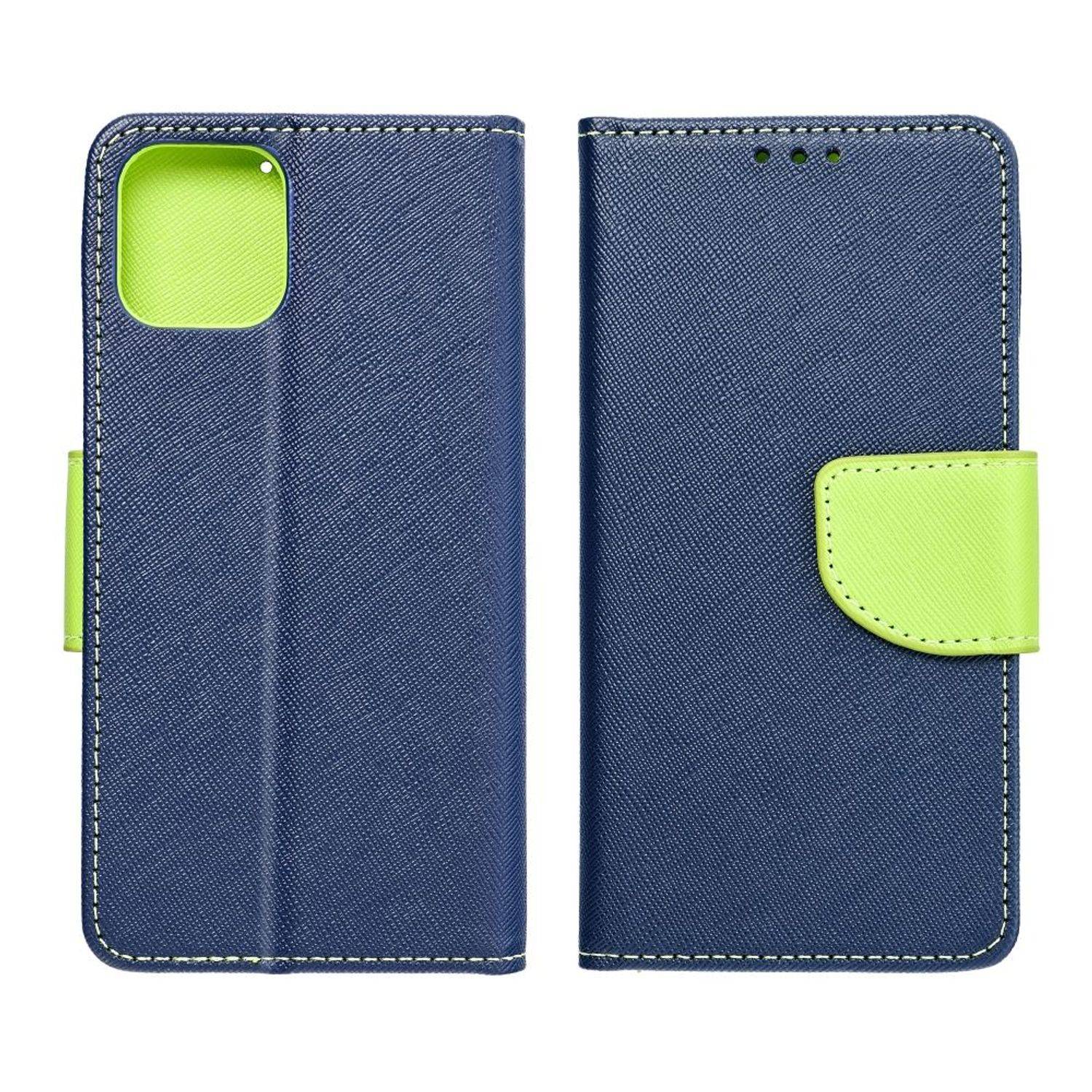 Hülle kompatibel mit Samsung Galaxy S23 Kunstleder Handyhülle - Handy Case Navy Blau Grün