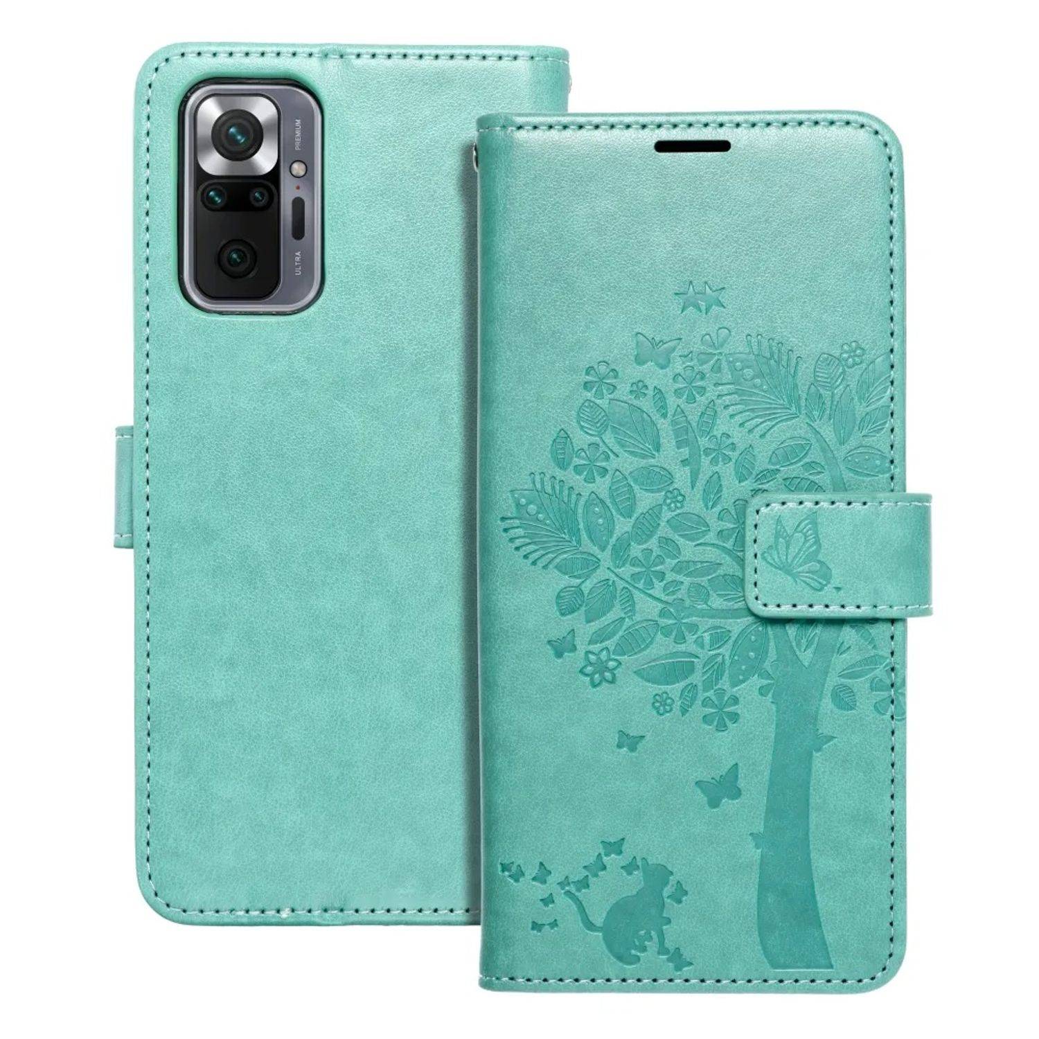 Hülle kompatibel mit Samsung Galaxy A13 4G Kunstleder Handyhülle - Handy Case Baum Grün