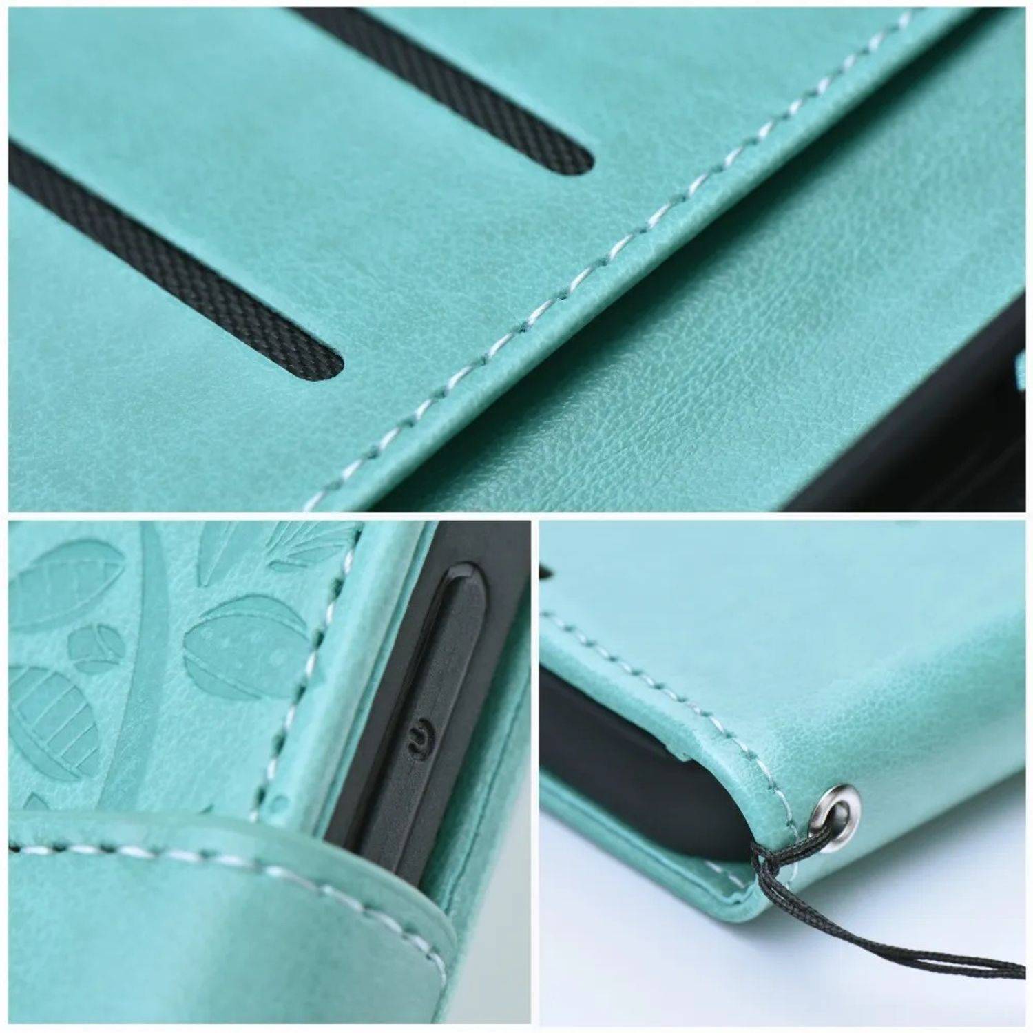 Hülle kompatibel mit Samsung Galaxy A13 4G Kunstleder Handyhülle - Handy Case Baum Grün