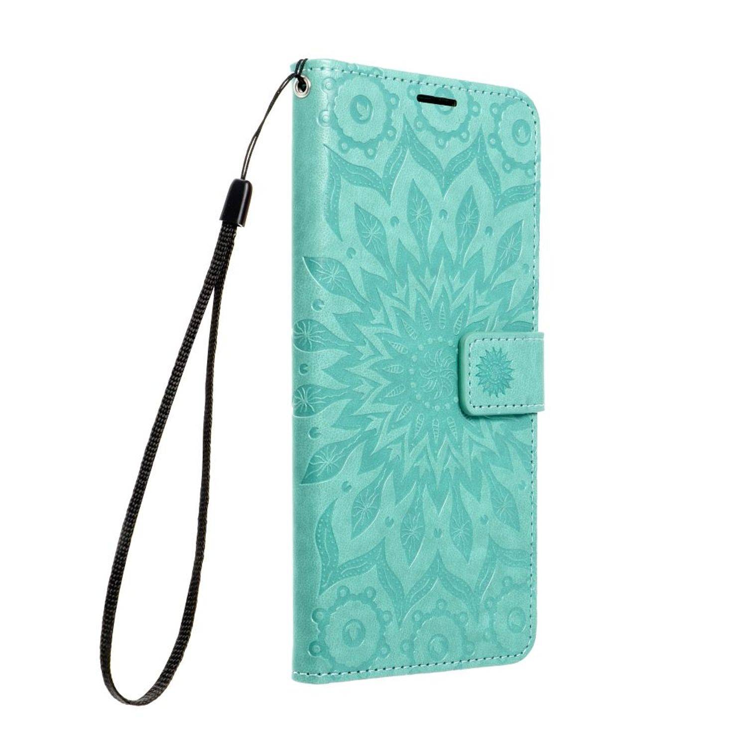 Hülle kompatibel mit Samsung Galaxy S22 Kunstleder Handyhülle - Handy Case Mandala Grün