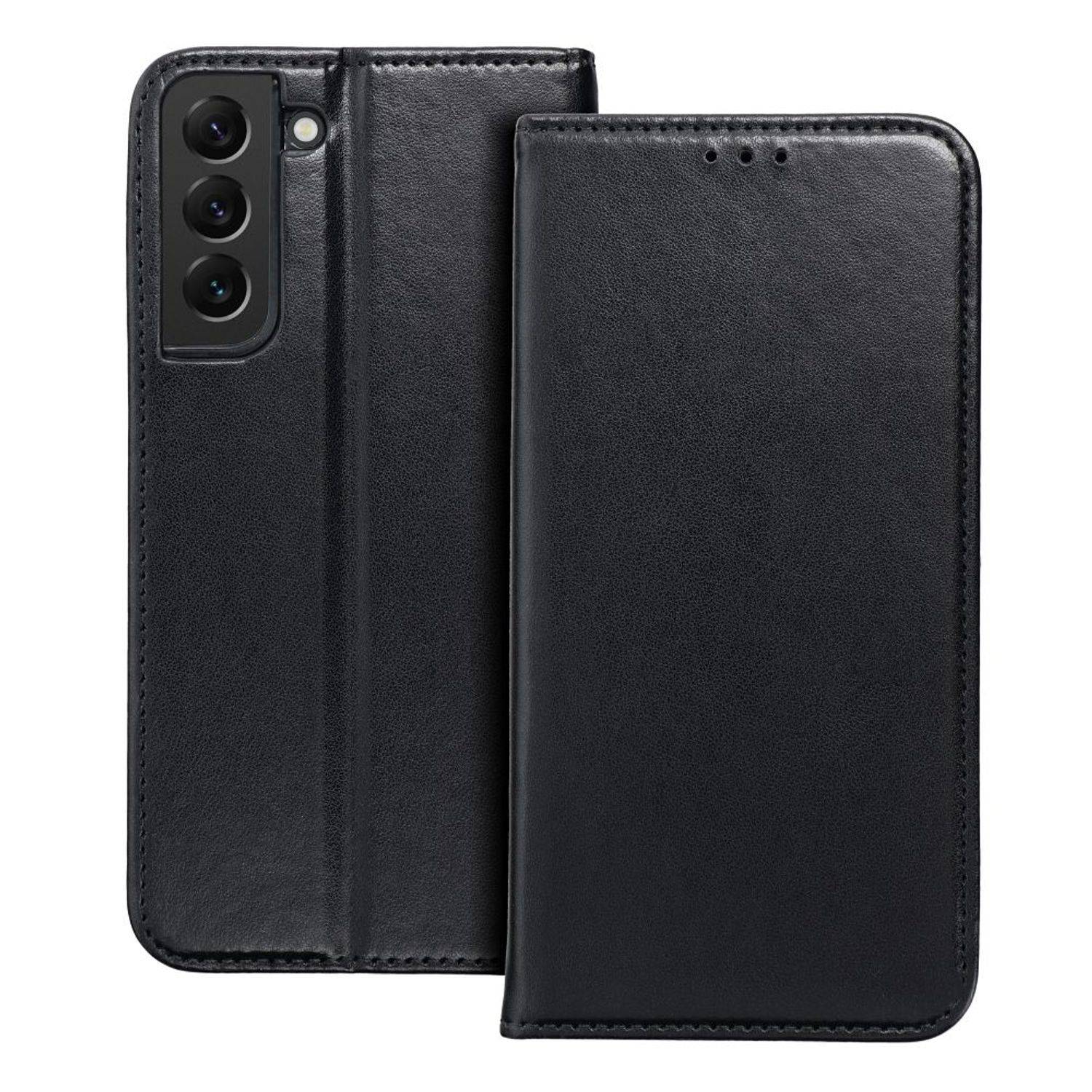 Hülle kompatibel mit Samsung Galaxy S23 Plus Kunstleder Handyhülle - Handy Case Schwarz