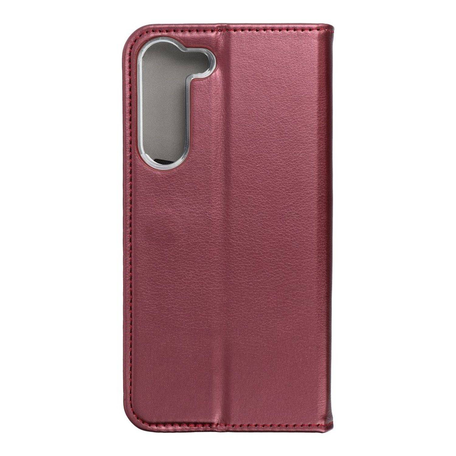 Hülle kompatibel mit Samsung Galaxy S23 Plus Kunstleder Handyhülle - Handy Case Weinrot