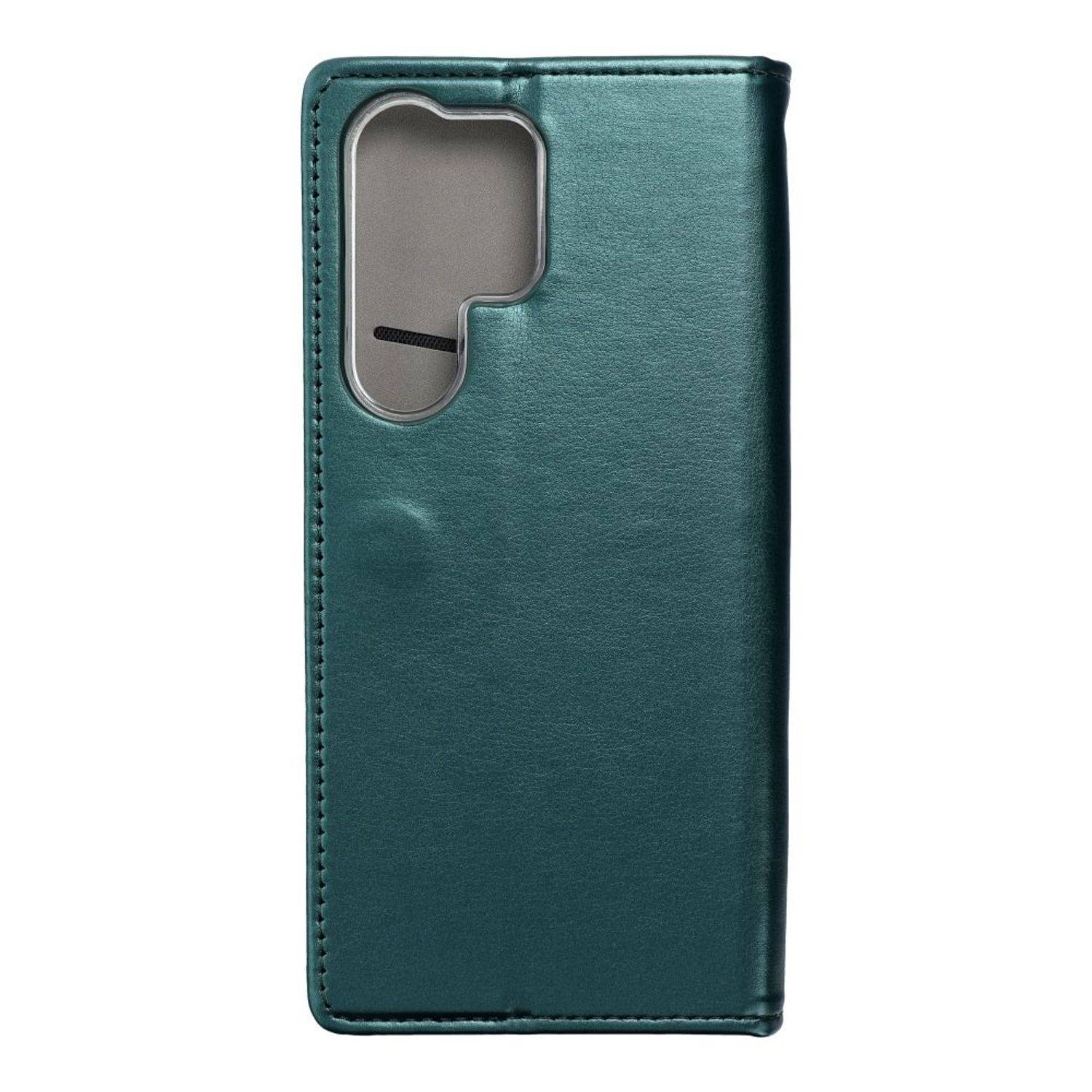 Hülle kompatibel mit Samsung Galaxy S23 Ultra Kunstleder Handyhülle - Handy Case Dunkel Grün