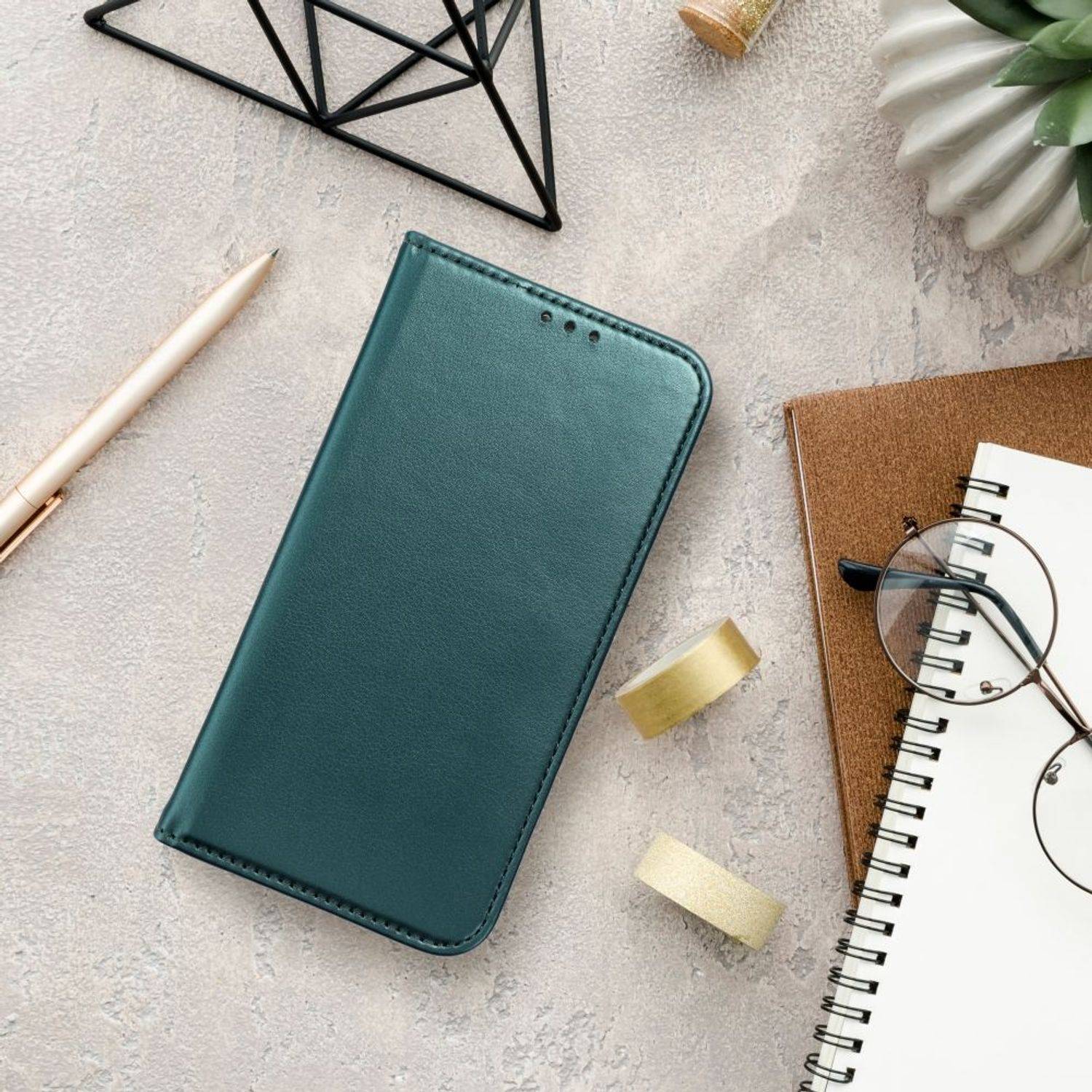 Hülle kompatibel mit Samsung Galaxy S23 Ultra Kunstleder Handyhülle - Handy Case Dunkel Grün
