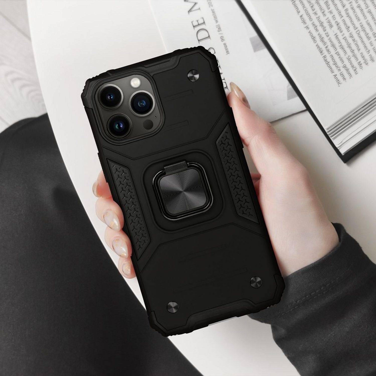 Hülle kompatibel mit Apple iPhone 14 Kunststoff Soft Handyhülle - Handy Case Schwarz