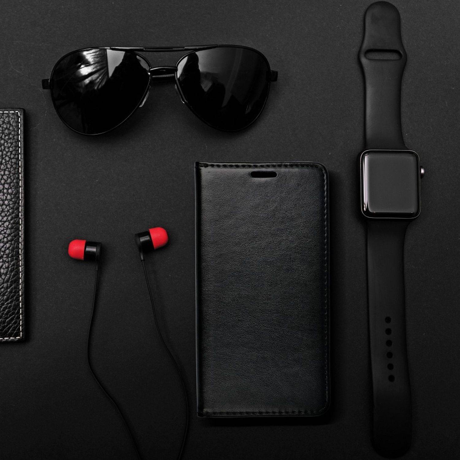 Hülle kompatibel mit Xiaomi Mi Note 10 Lite Kunstleder Handyhülle - Handy Case Schwarz