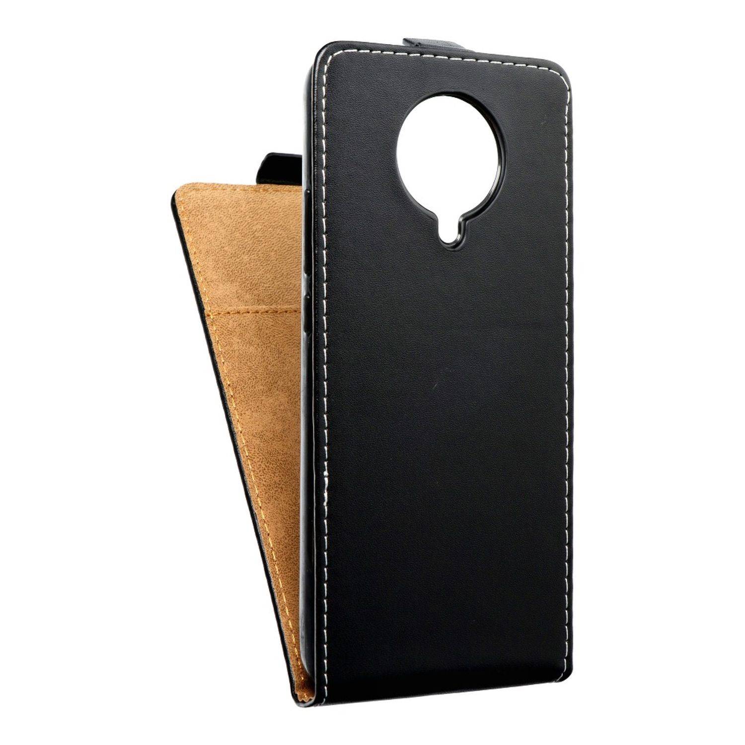 Hülle kompatibel mit Xiaomi Redmi K30 Pro Kunstleder Handyhülle - Handy Case Schwarz