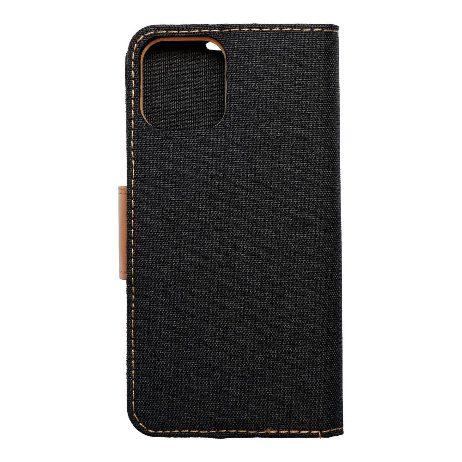 Hülle kompatibel mit Apple iPhone 12 / 12 Pro Kunstleder Handyhülle - Handy Case Schwarz