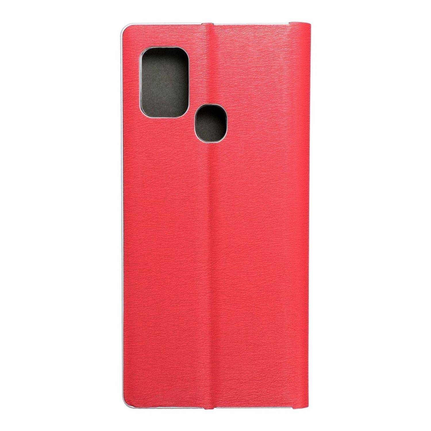 Hülle kompatibel mit Samsung Galaxy A21s Kunstleder Handyhülle - Handy Case Rot