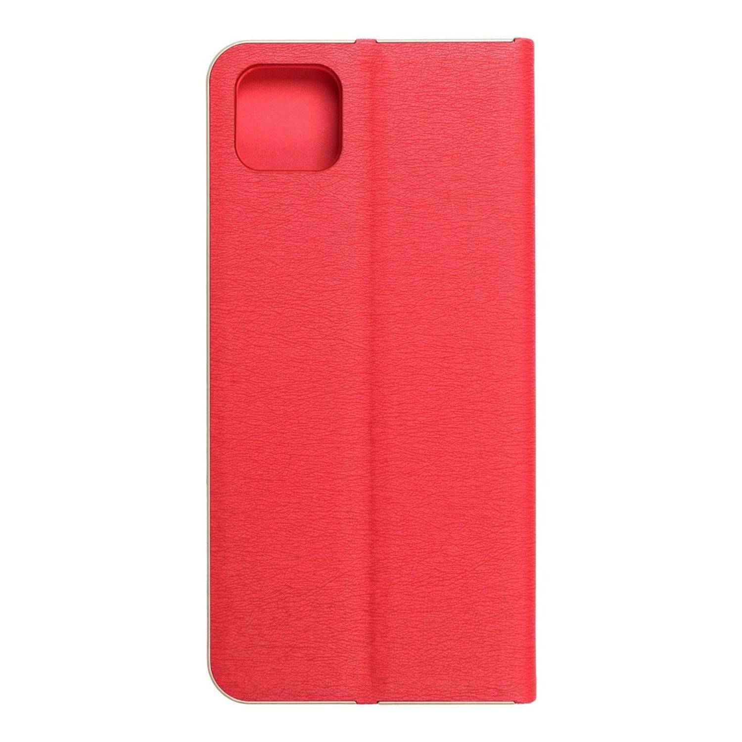 Hülle kompatibel mit Samsung Galaxy A22 5G Kunstleder Handyhülle - Handy Case Rot