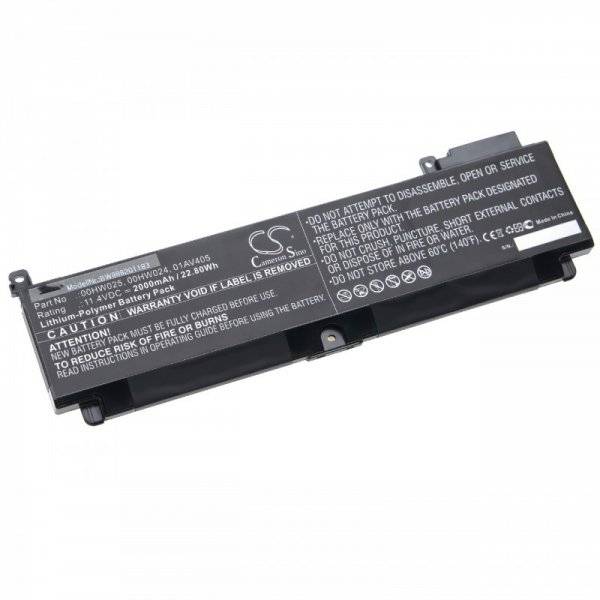 Akku passend für IBM Lenovo ThinkPad T470s u.a. wie 00HW025 Li-Polymer 11,4V 2000mAh