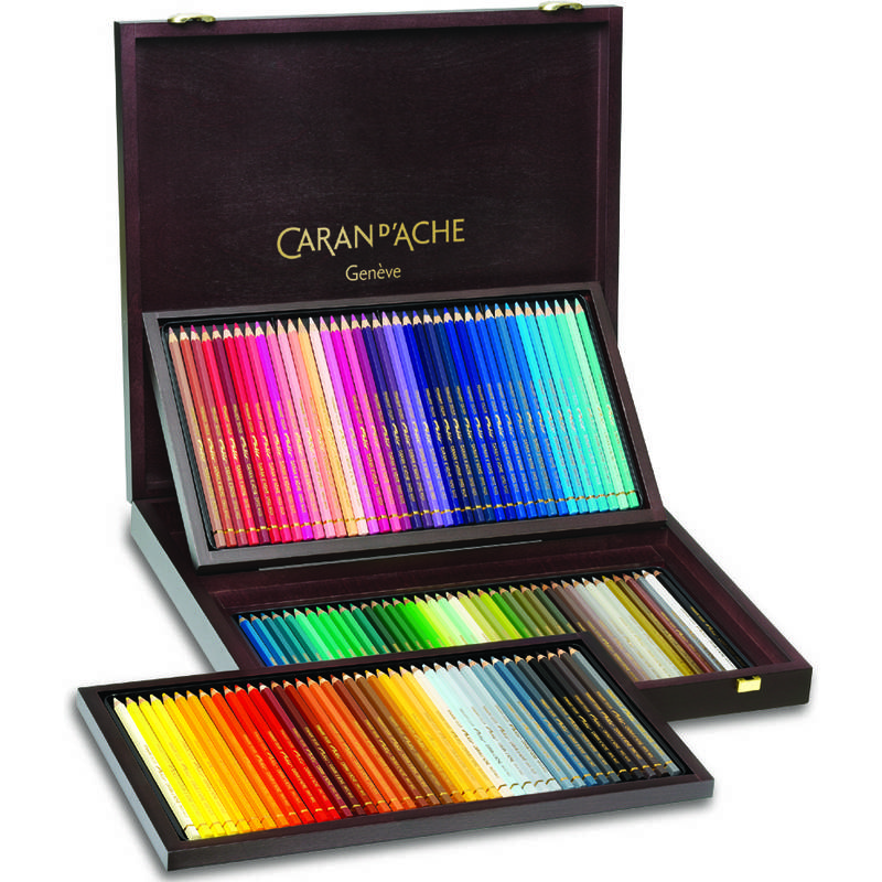 CARAN D'ACHE Buntstifte PABLO, 120er Holzkoffer