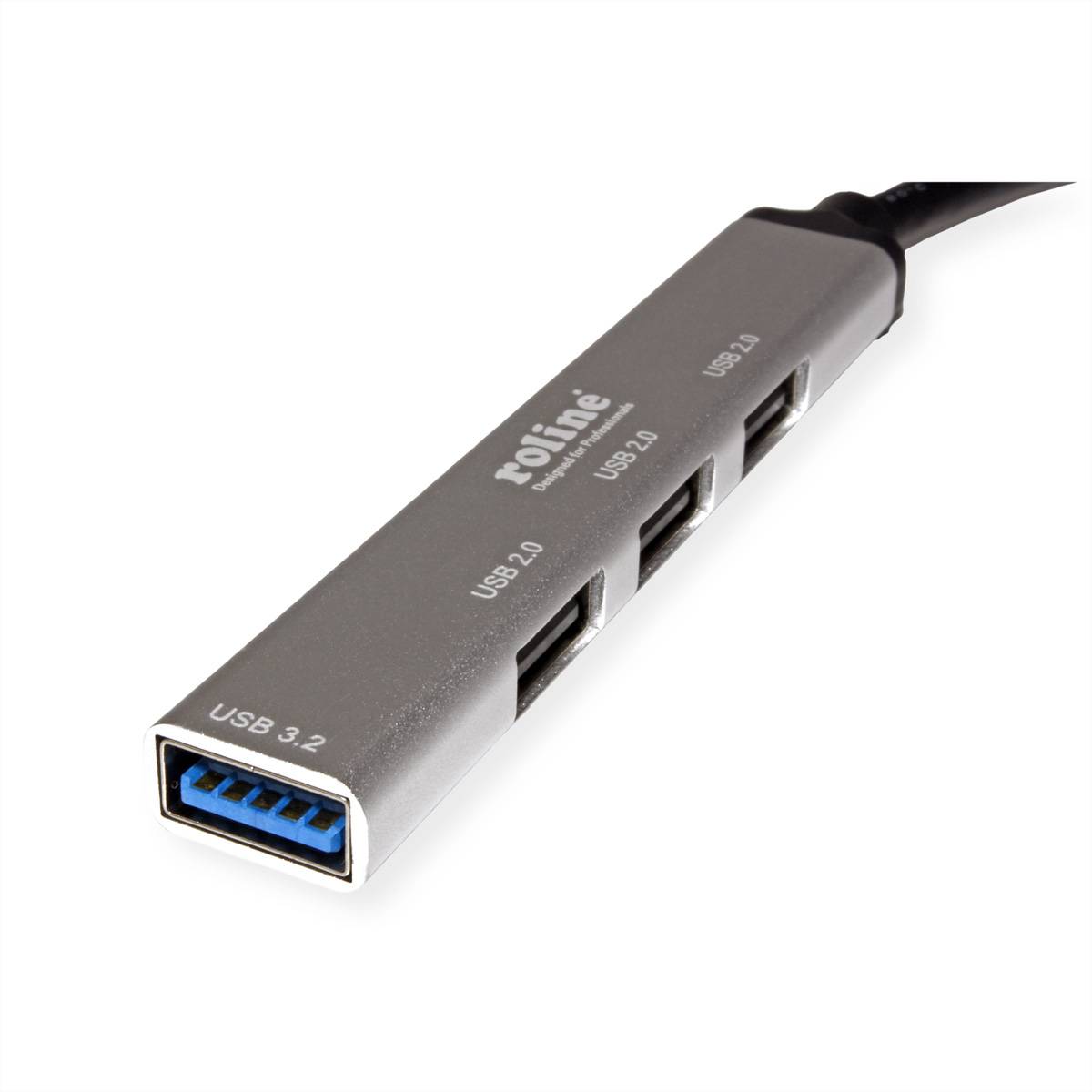 ROLINE USB 3.2 Gen 1 Hub, 4fach, Typ C Anschlusskabel