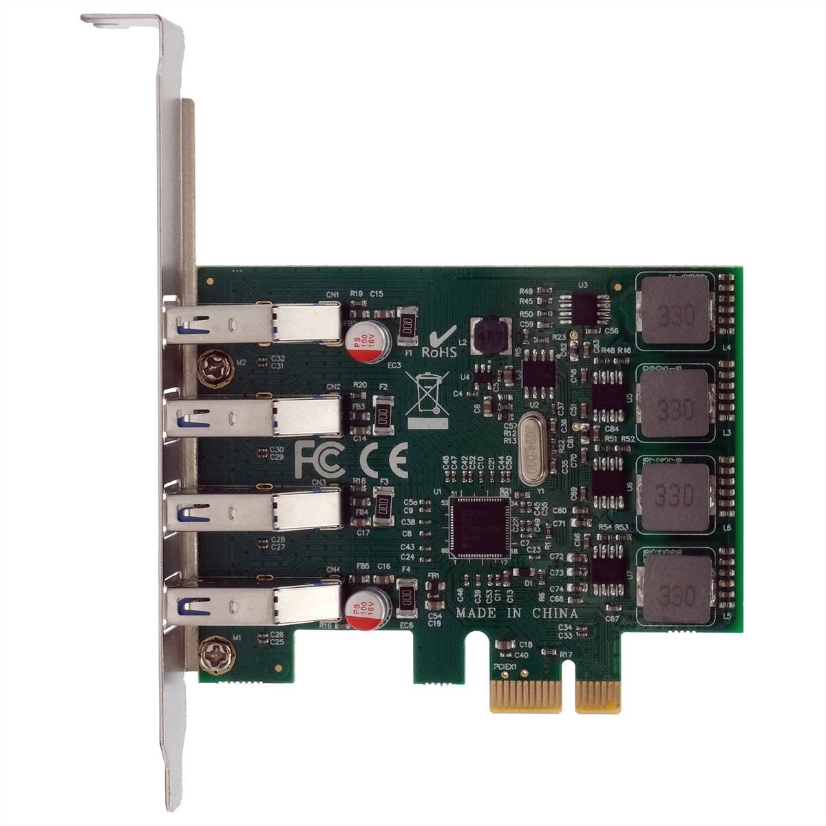 EXSYS EX-11194 4-Port USB 3.2 Gen 1 PCIe Karte
