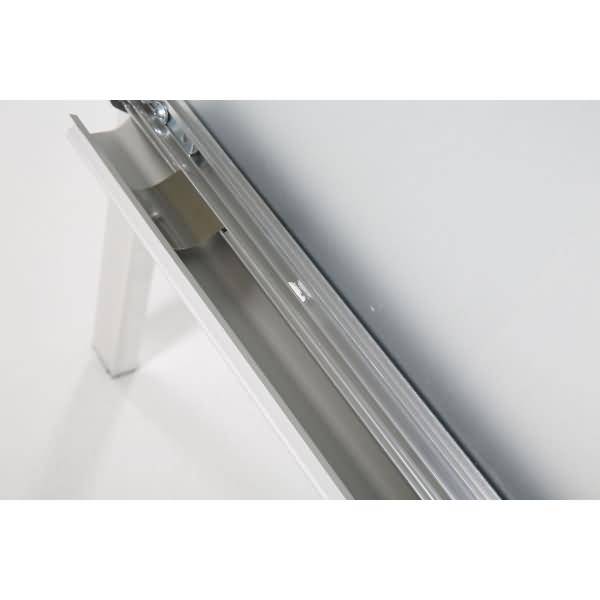 Kundenstopper Outdoor 32mm Gehrung A1 silber