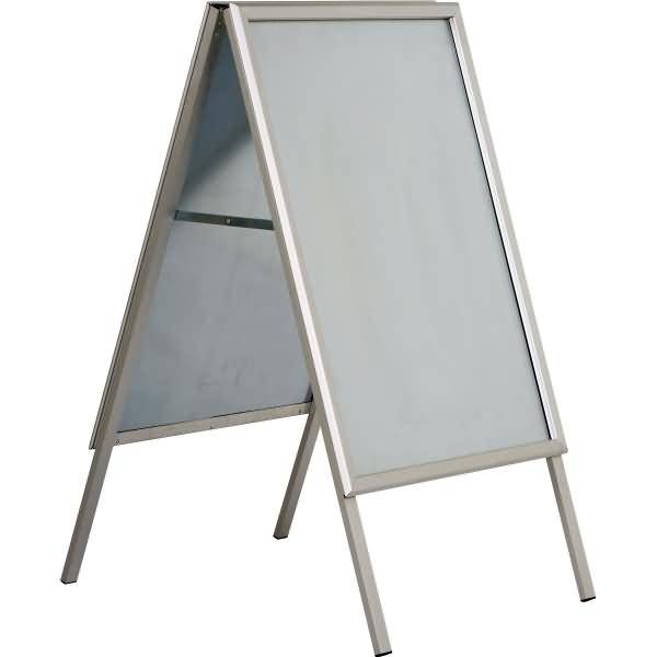 Kundenstopper Outdoor 32mm Gehrung A1 silber